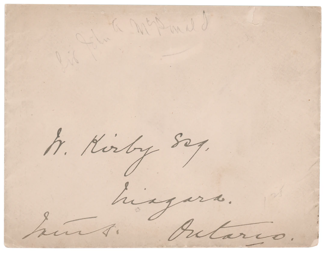 John A. Macdonald Signed Free Frank