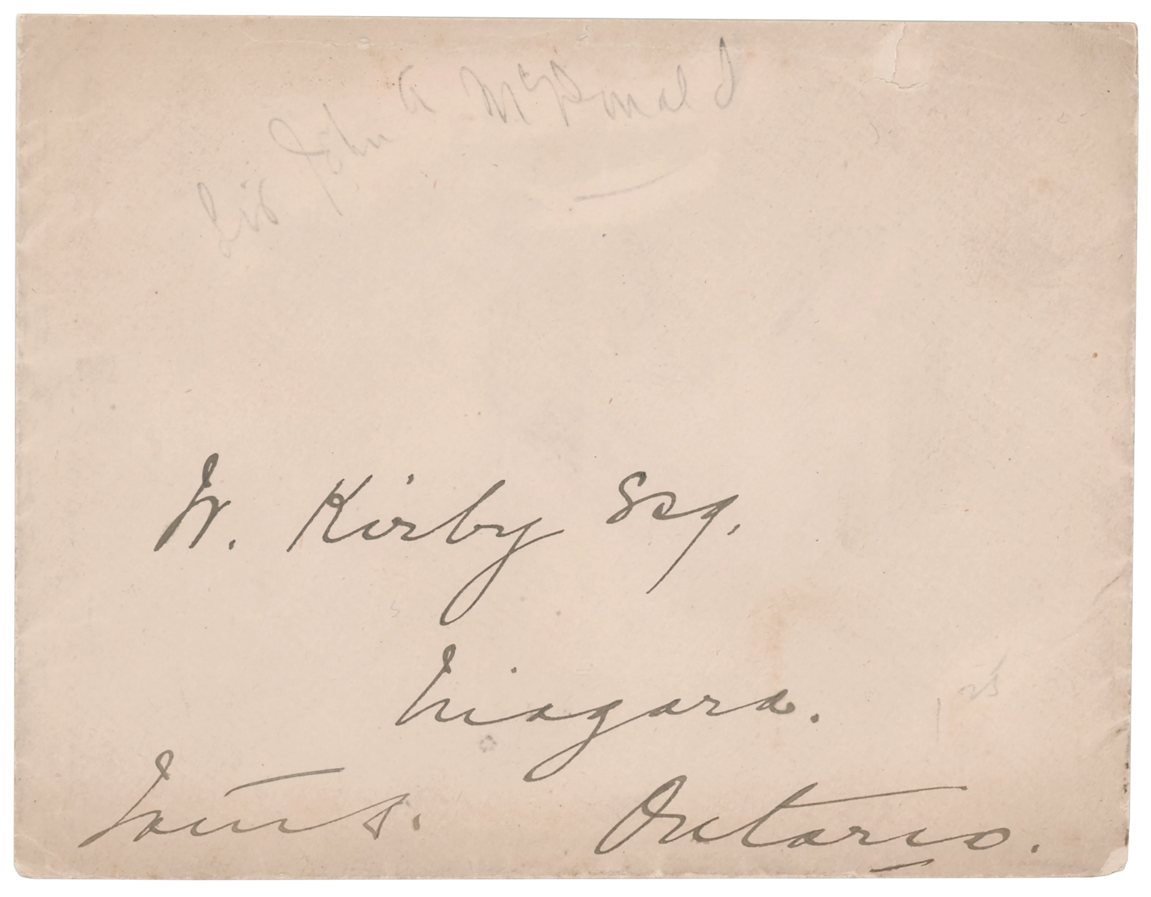 John A. Macdonald Signed Free Frank