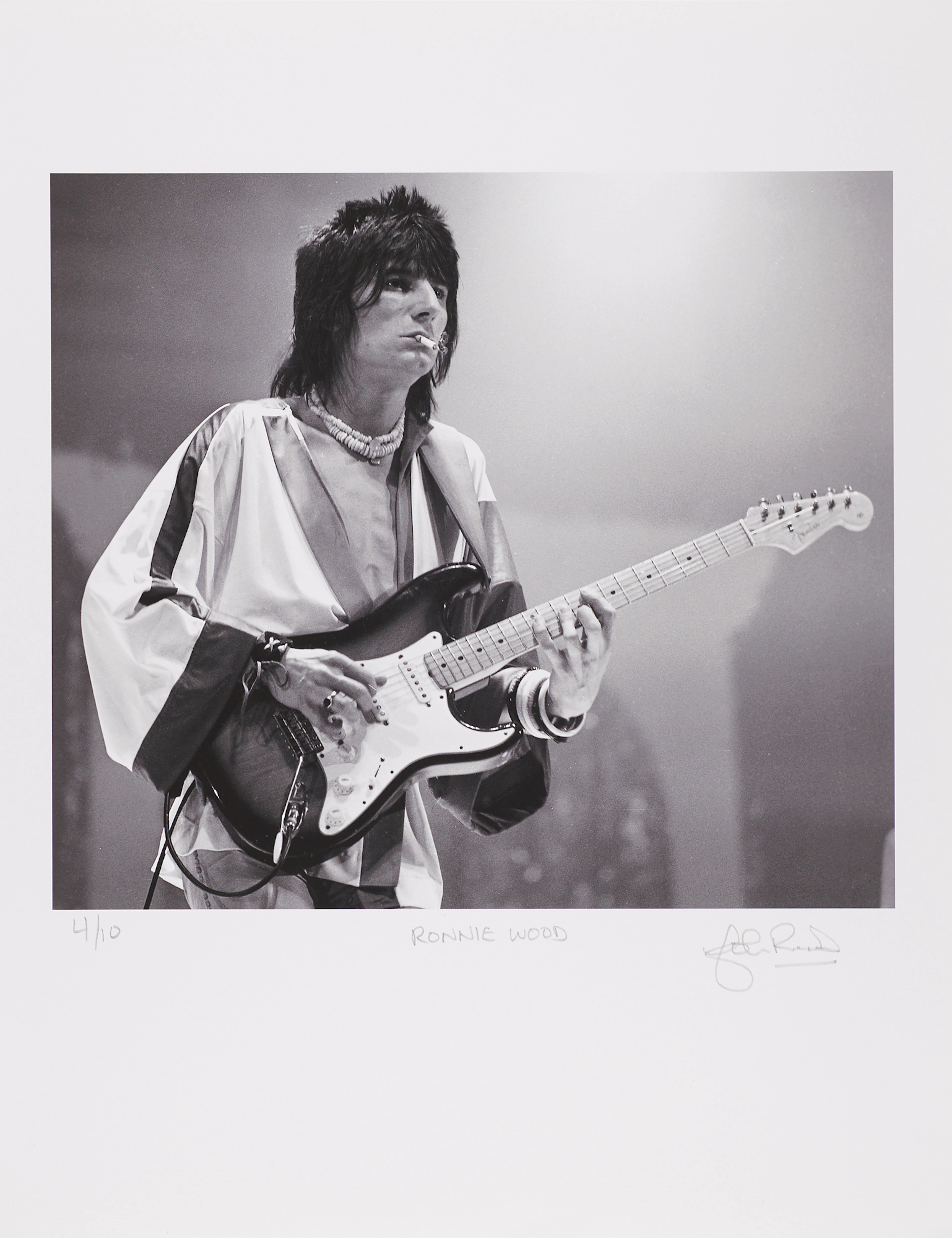 Ronnie Wood Photographic Print Signed by John Rowlands (Ltd. Ed. #4/10)