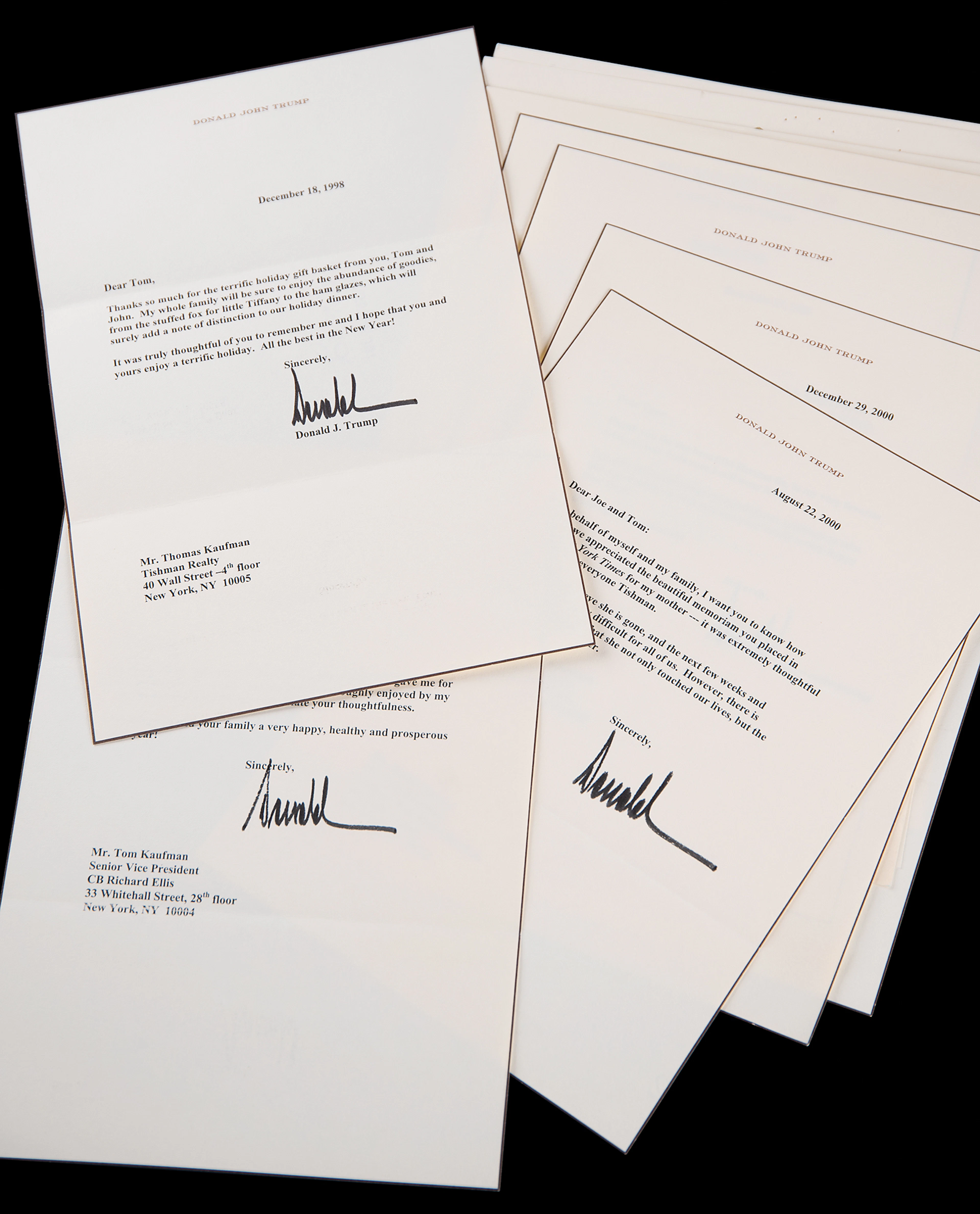 Donald Trump Collection of (13) Signed Letters and Notes, Regarding