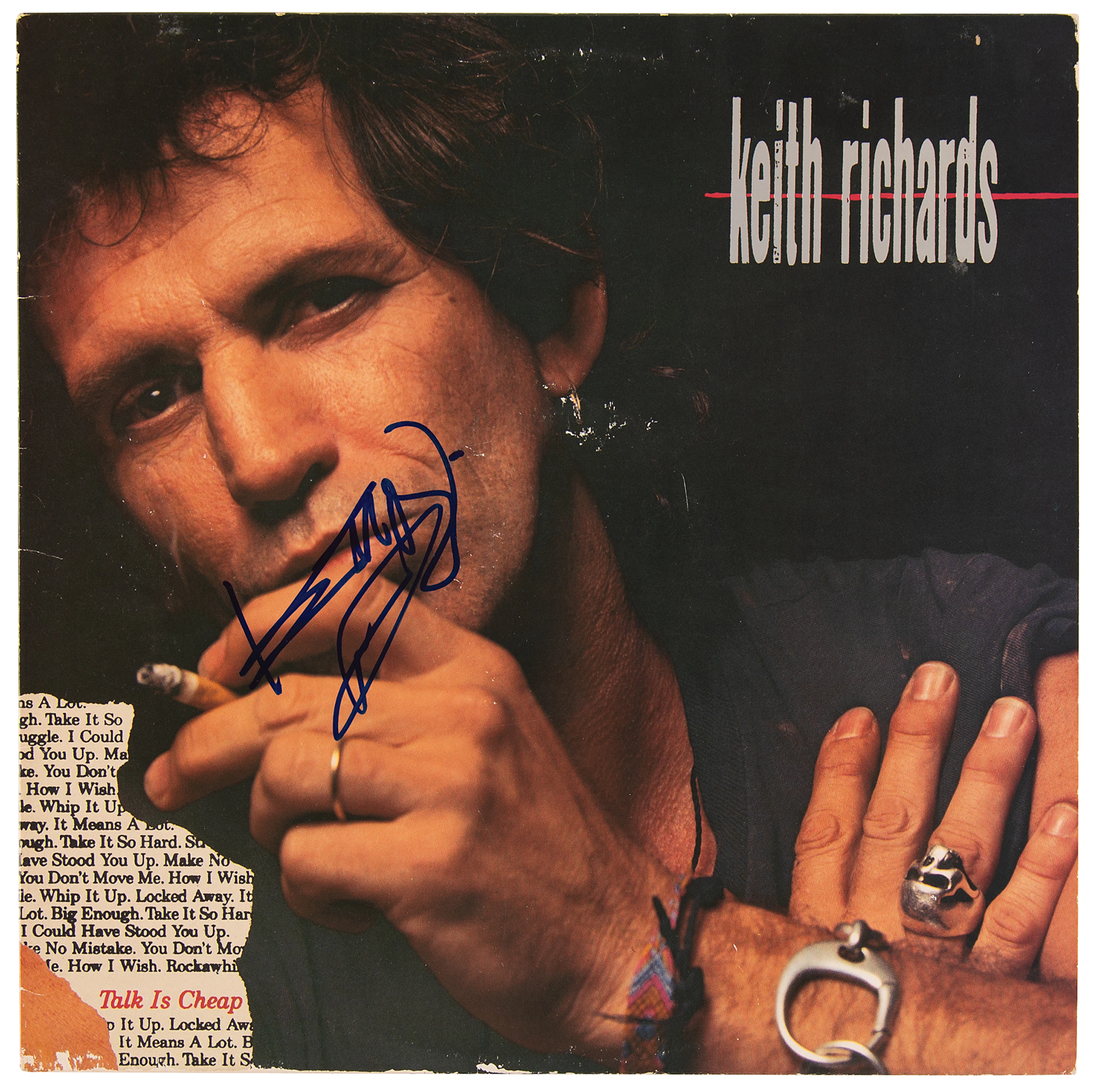 Rolling Stones: Keith Richards Signed Album - Talk Is Cheap