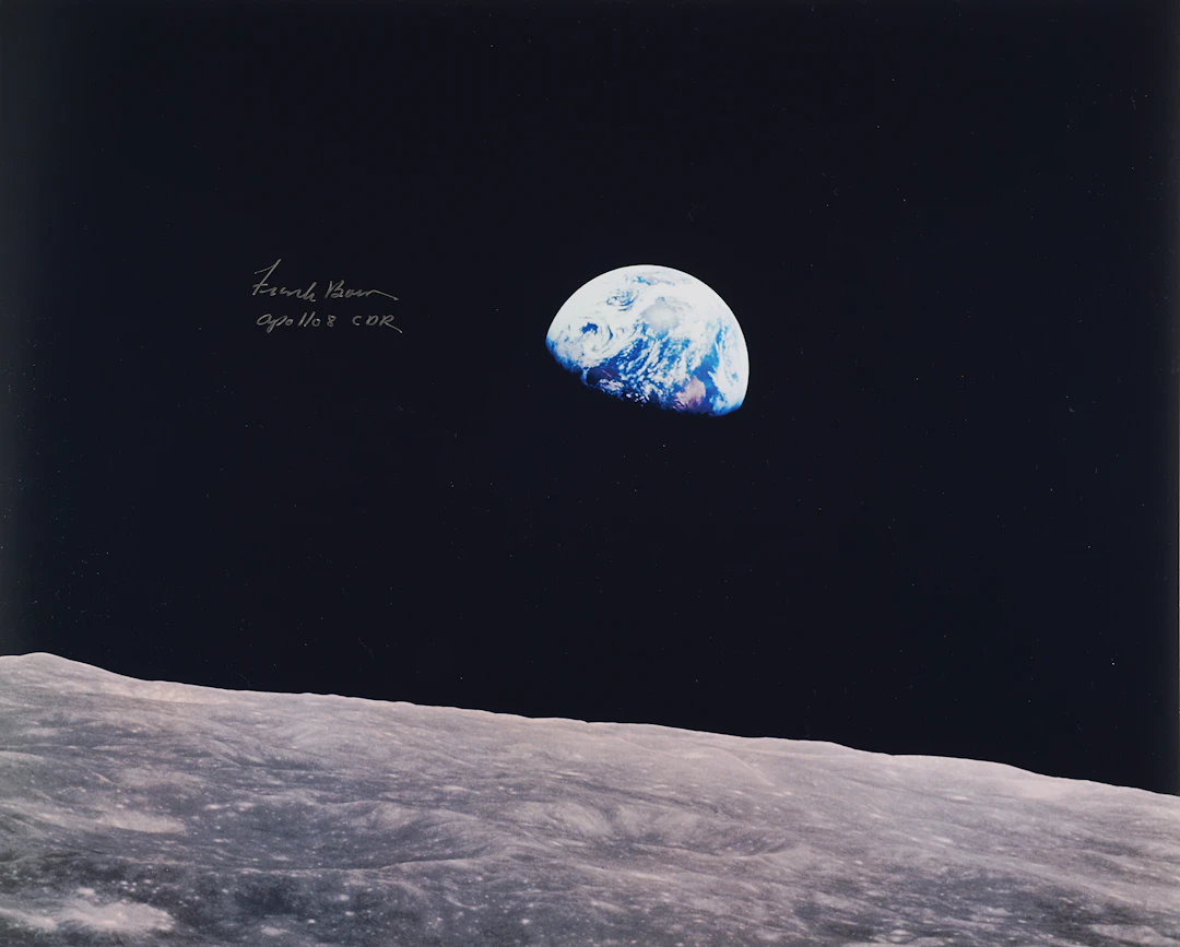 Frank Borman Oversized Signed Photograph - 'Earthrise'