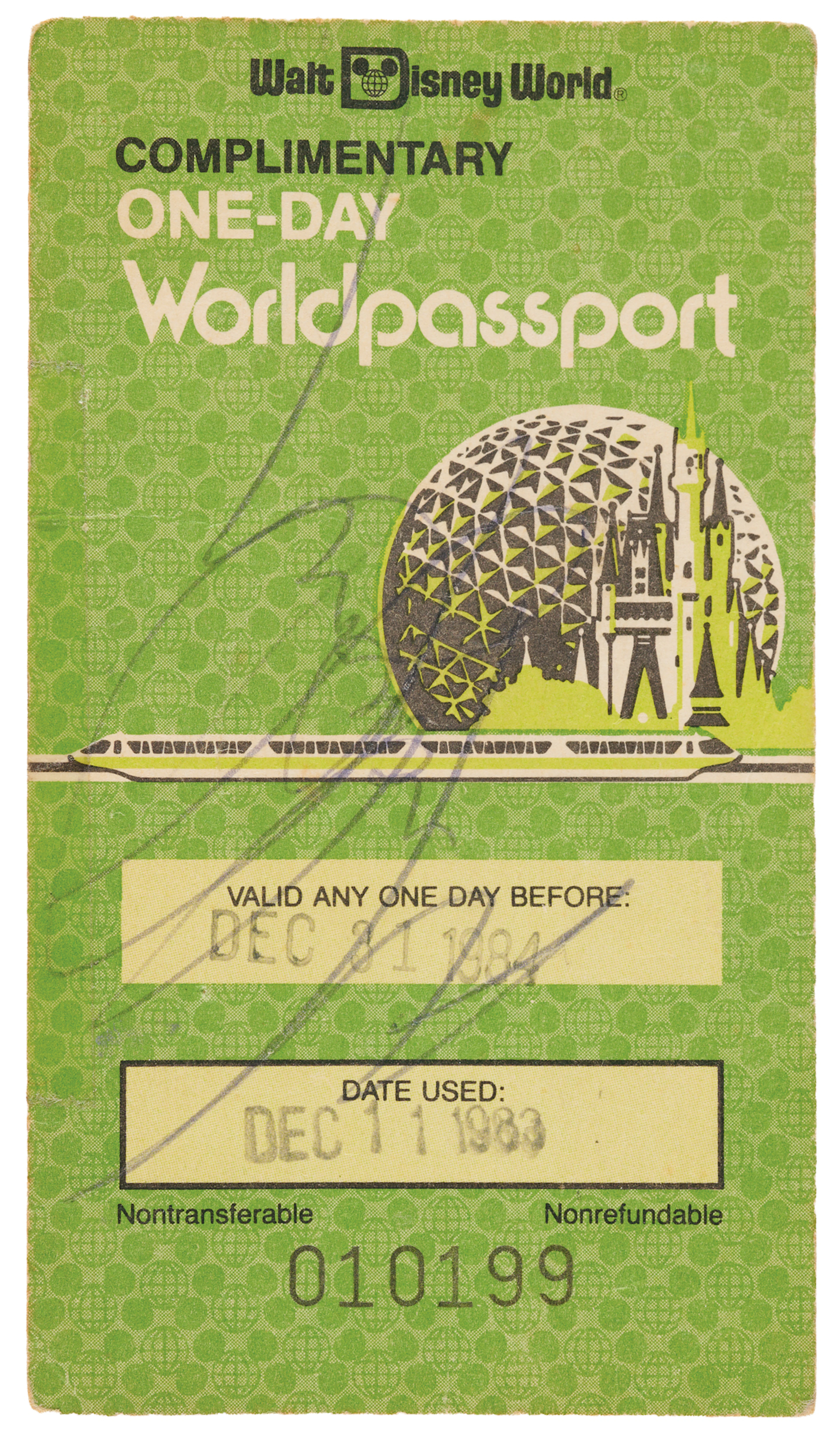 Michael Jackson Signed 1983 Walt Disney World 'Worldpassport' - Obtained