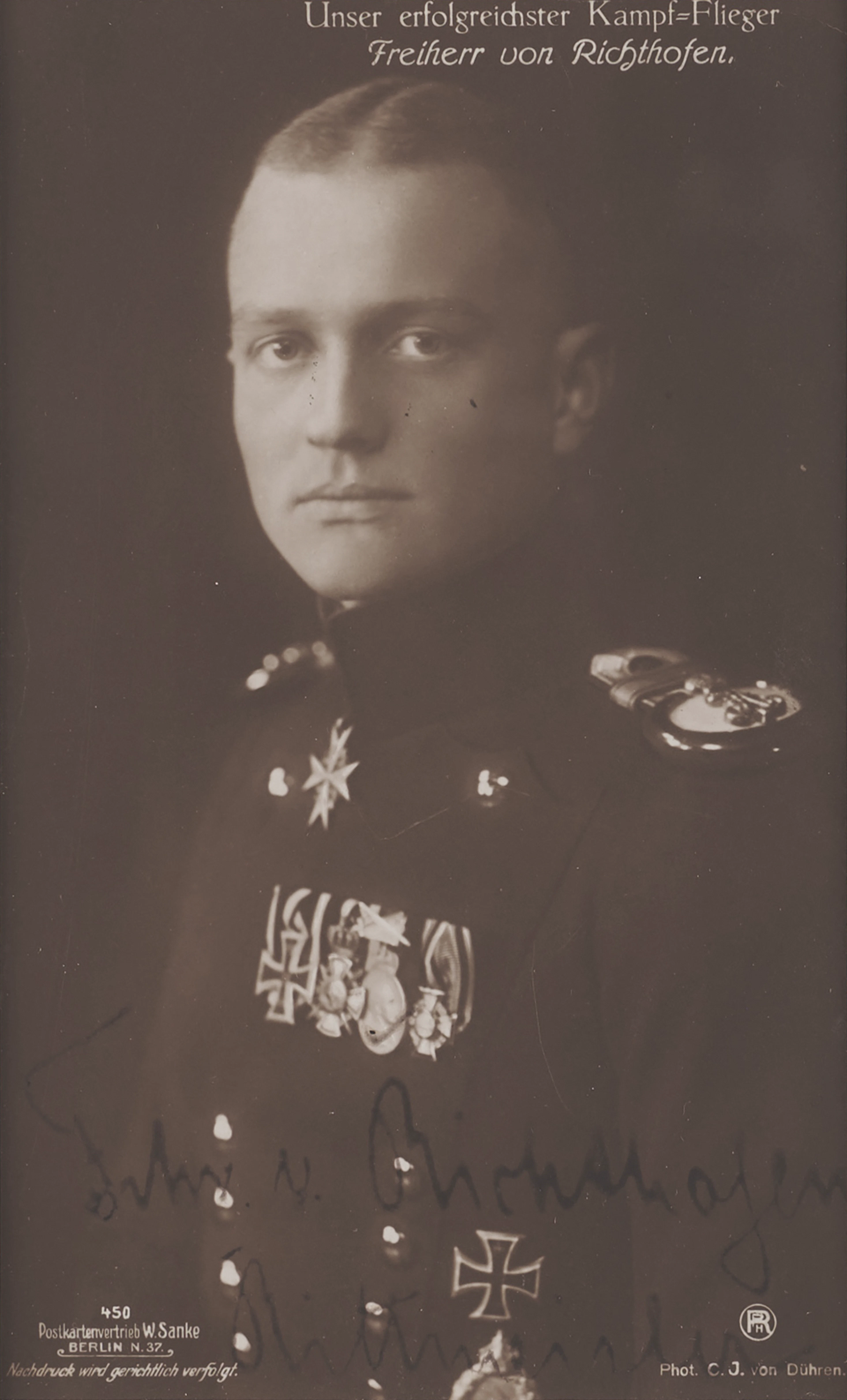 Manfred von Richthofen (‘The Red Baron’) Signed Photograph