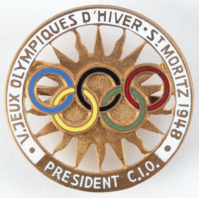 St. Moritz 1948 Winter Olympics International Olympic Committee President