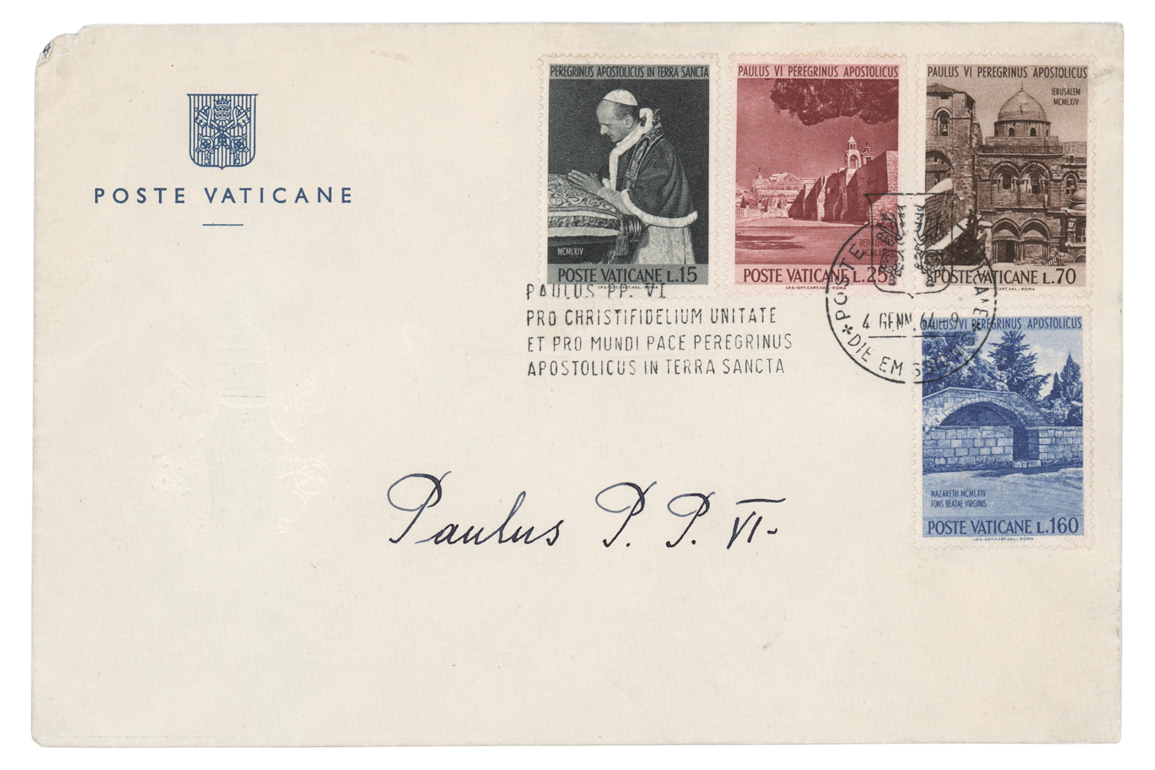 Pope Paul VI Signed Vatican Postal Cover