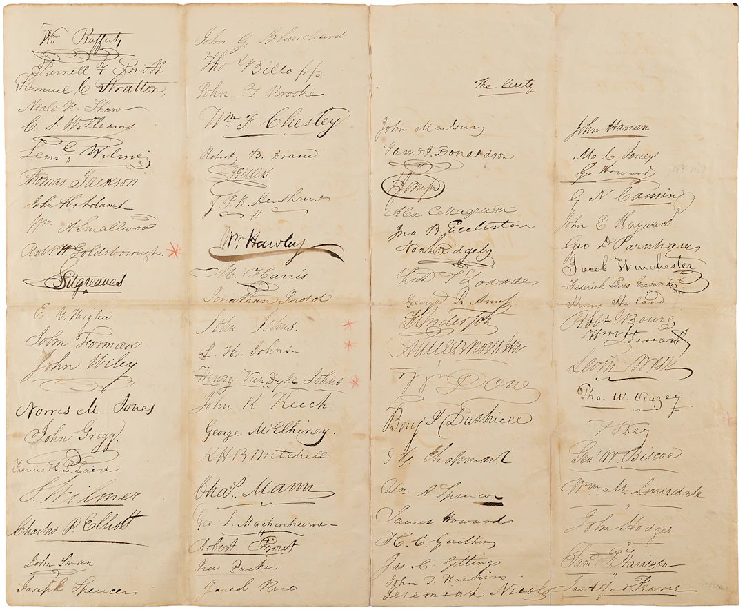 Francis Scott Key Document Signed - Approving the Election of the