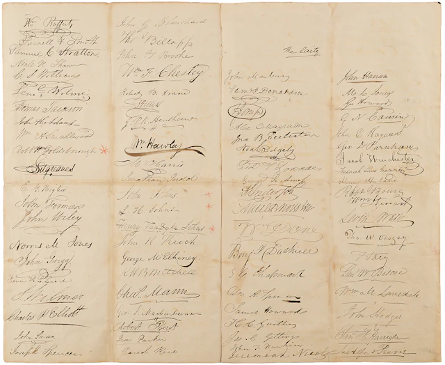 Francis Scott Key Document Signed - Approving the Election of the
