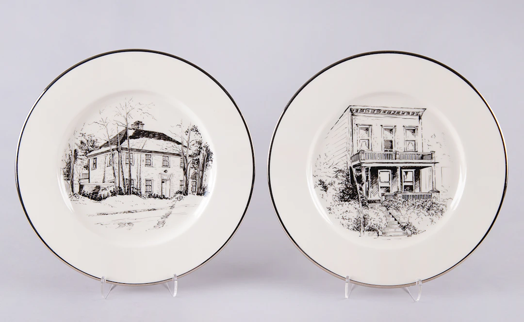J. Edgar Hoover's (2) Commemorative Plates for His 35th Anniversary