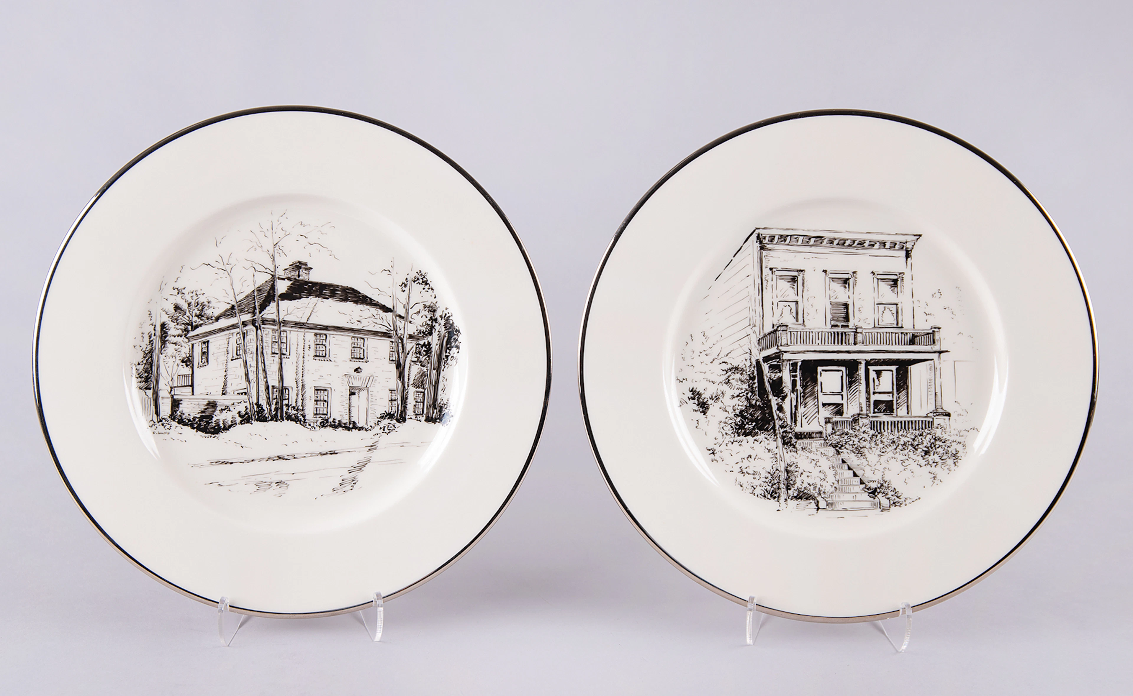 J. Edgar Hoover's (2) Commemorative Plates for His 35th Anniversary