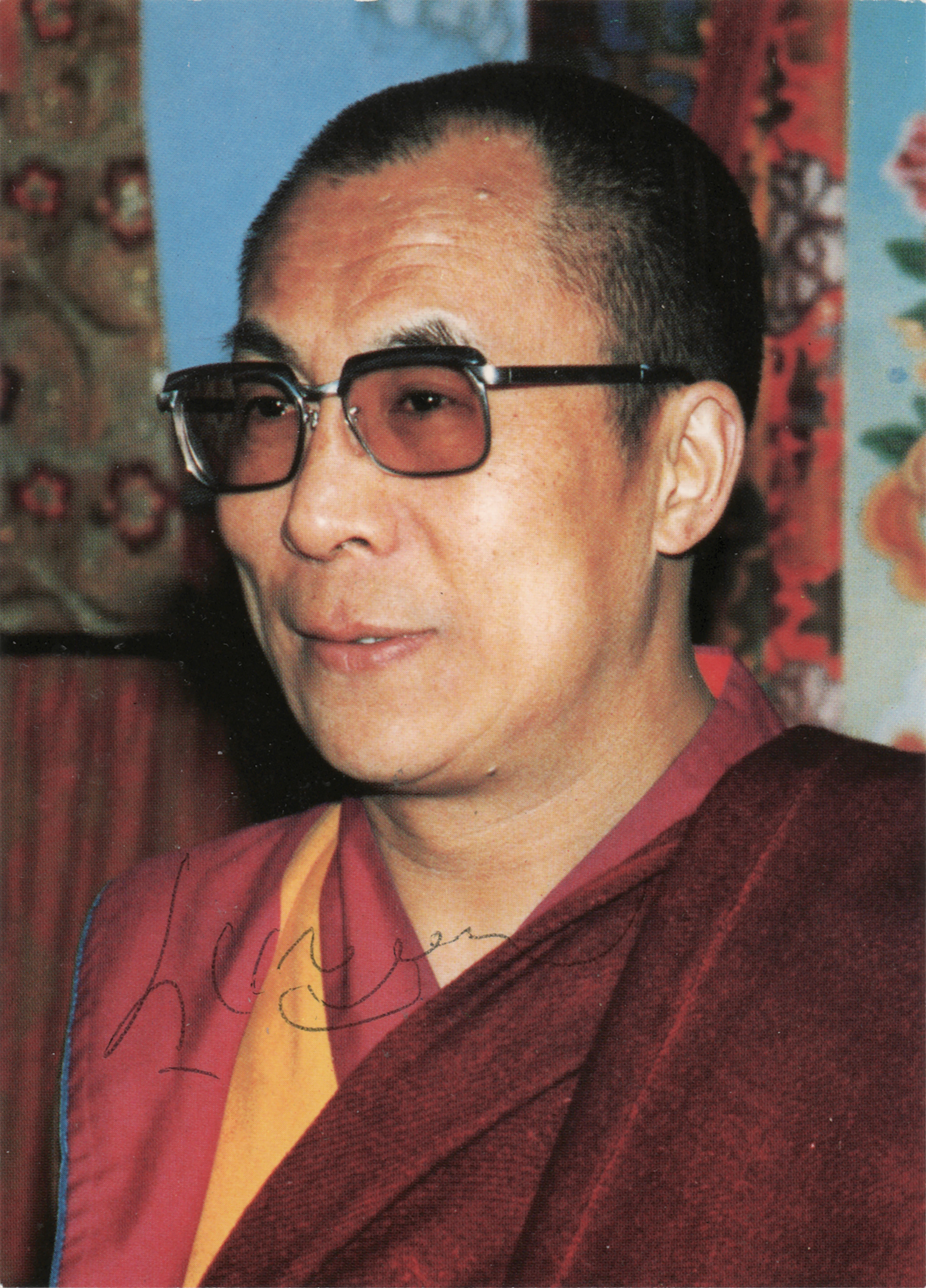 Dalai Lama Signed Photograph