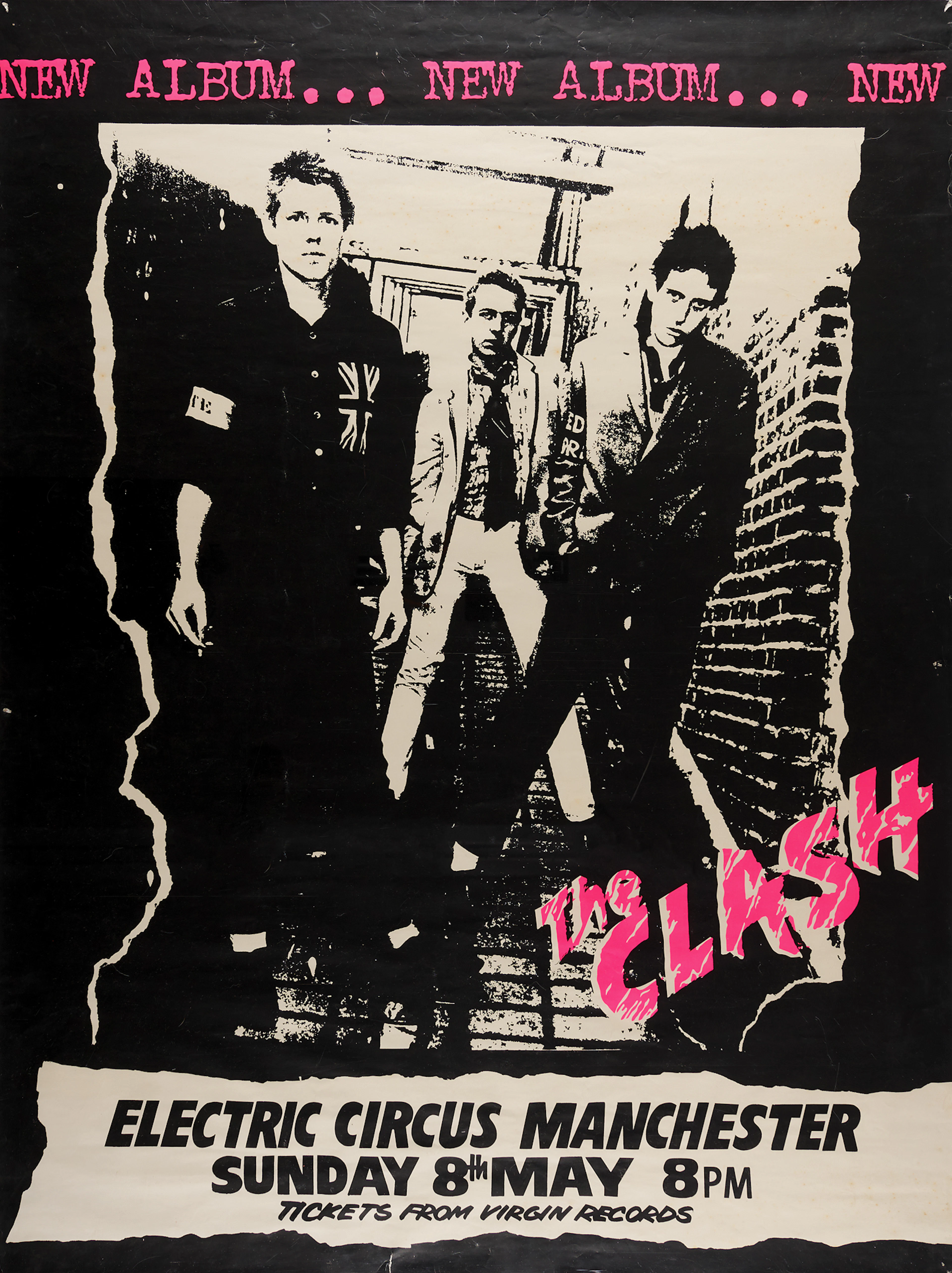 The Clash 1977 Manchester Electric Circus Concert Poster (29.5˝ x 39.5˝)