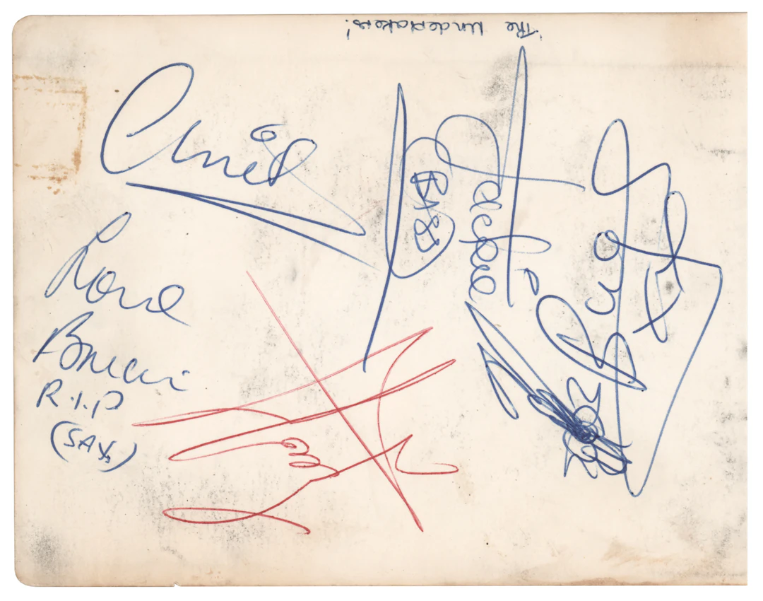 The Undertakers Signatures