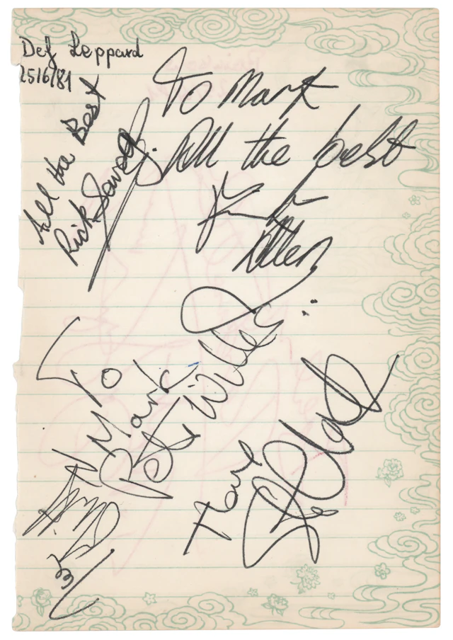 Def Leppard Signatures