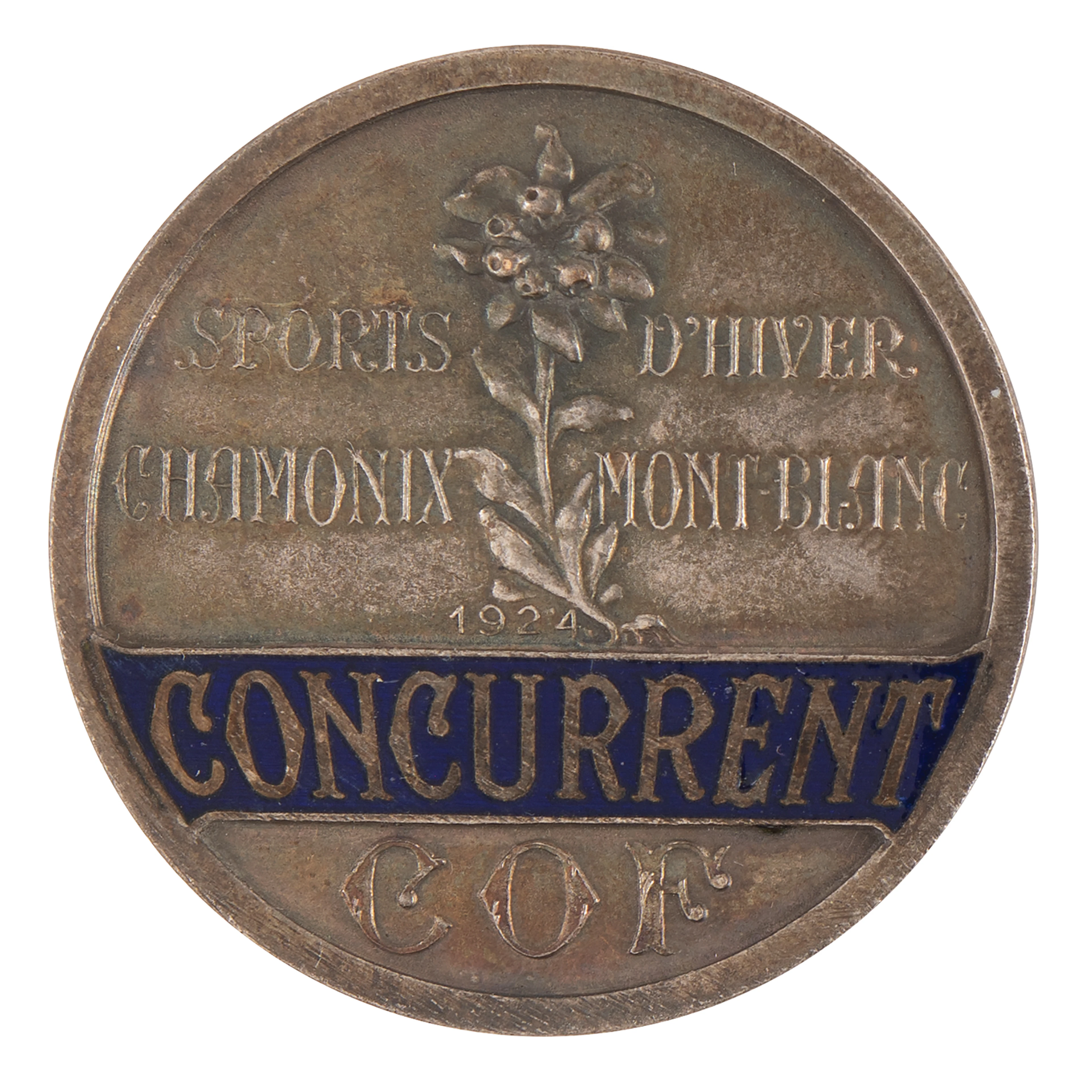 Chamonix 1924 Winter Olympics Competitor's Badge