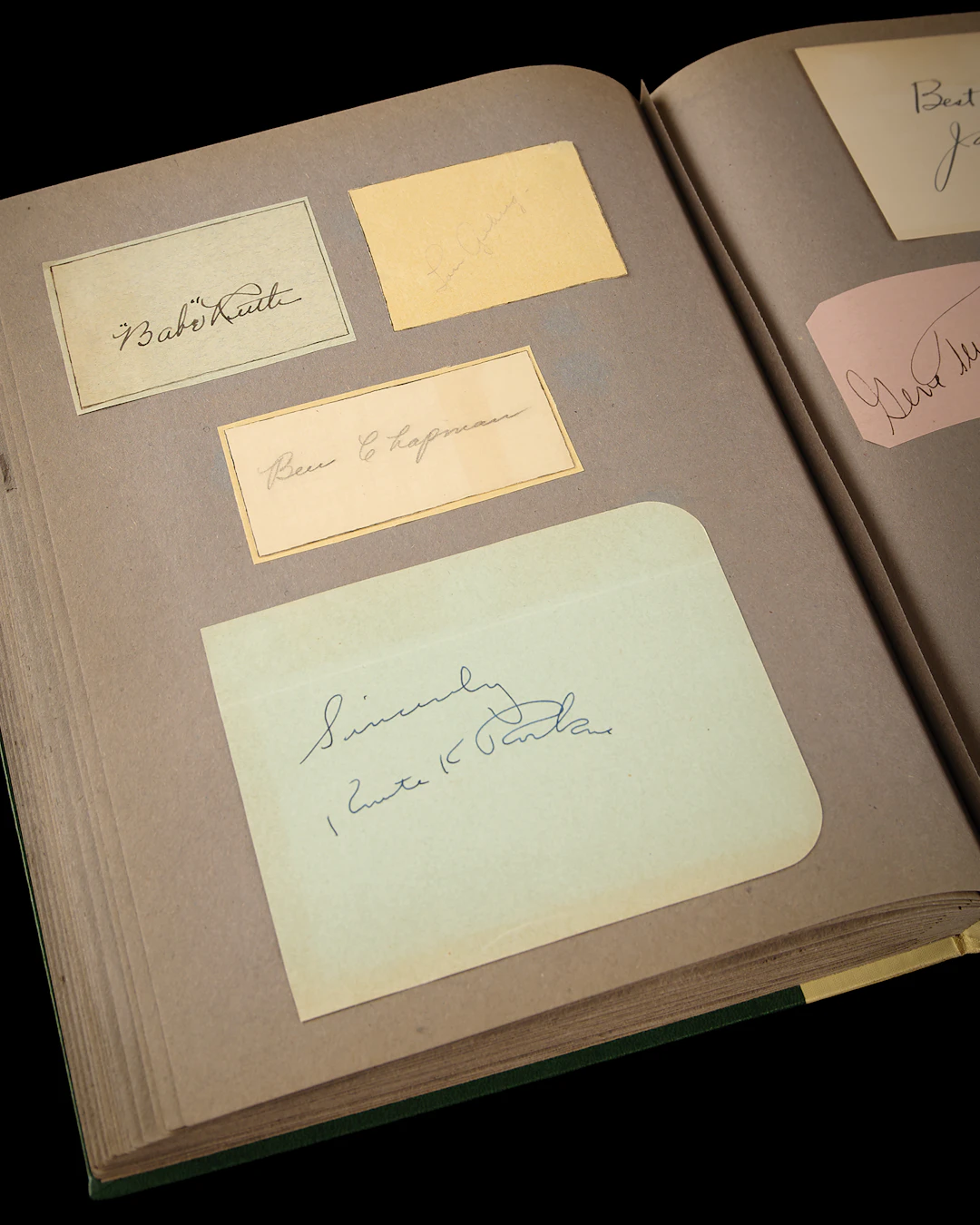 20th-Century Autograph Scrapbook with Babe Ruth, Lou Gehrig, Thomas
