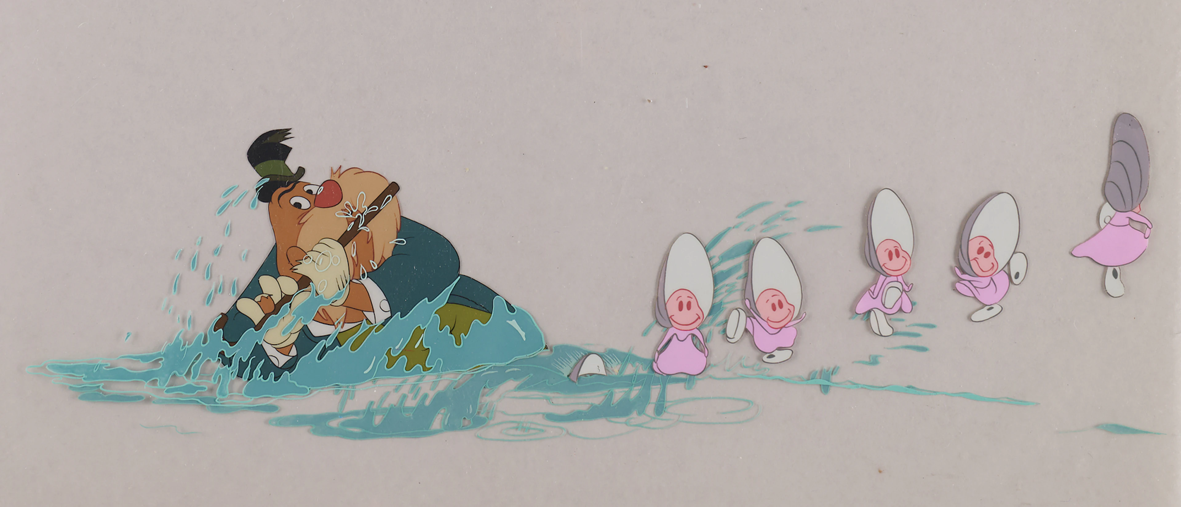 Walrus and Baby Oysters production cels from Alice in Wonderland