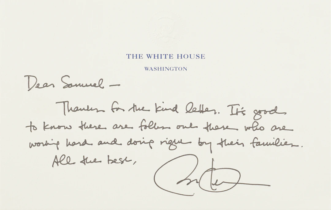 Barack Obama Autograph Letter Signed as President