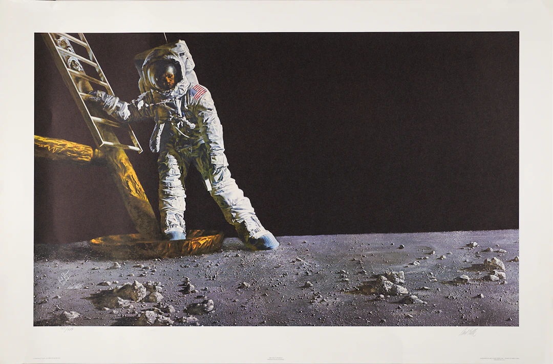 Paul Calle Signed 'The Great Moment' Print (Ltd. Ed. #909/950) - 37˝ x 24.5˝