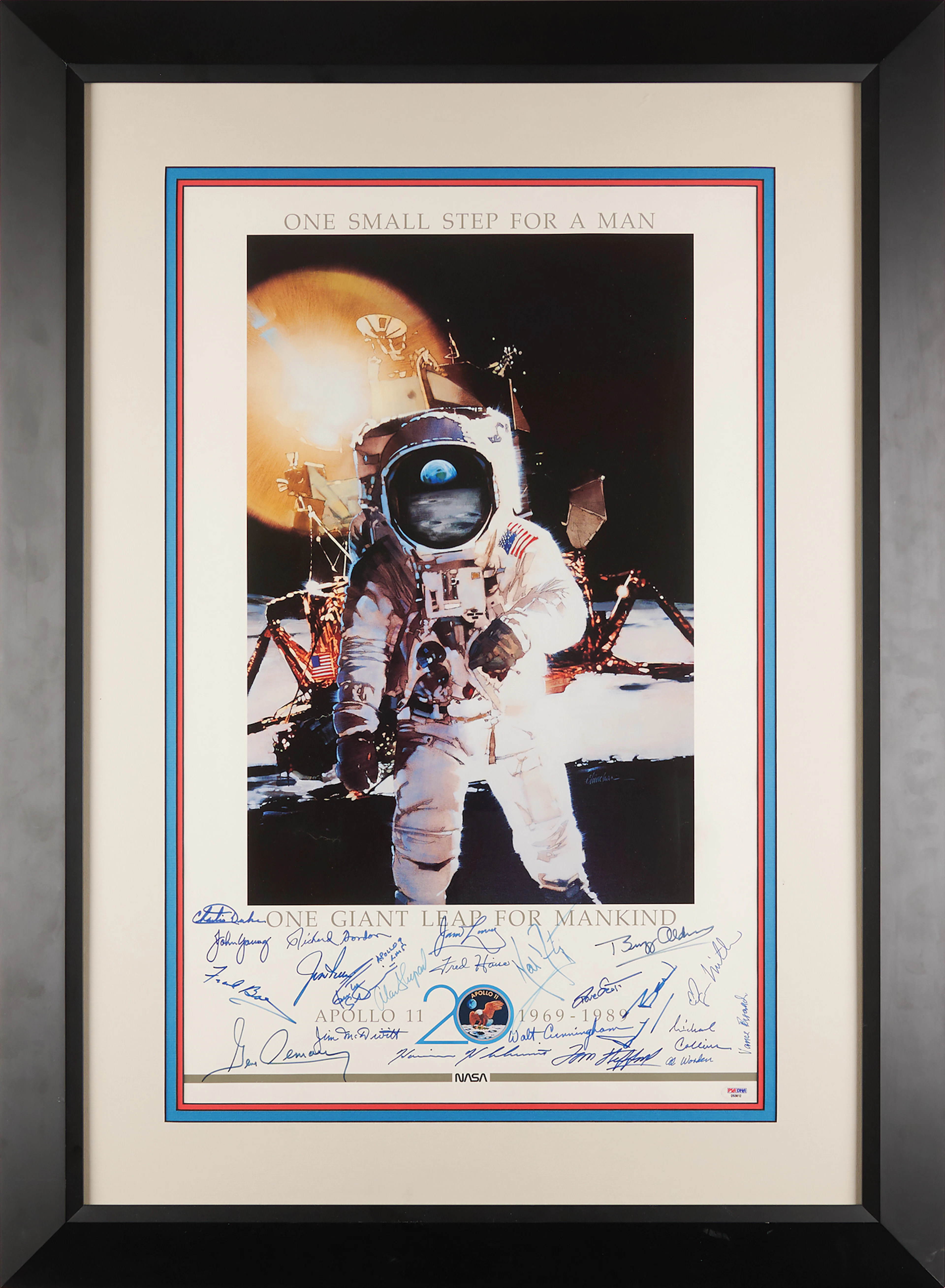 Apollo Astronauts Multi-Signed (22) Apollo 11 '20th Anniversary' Poster