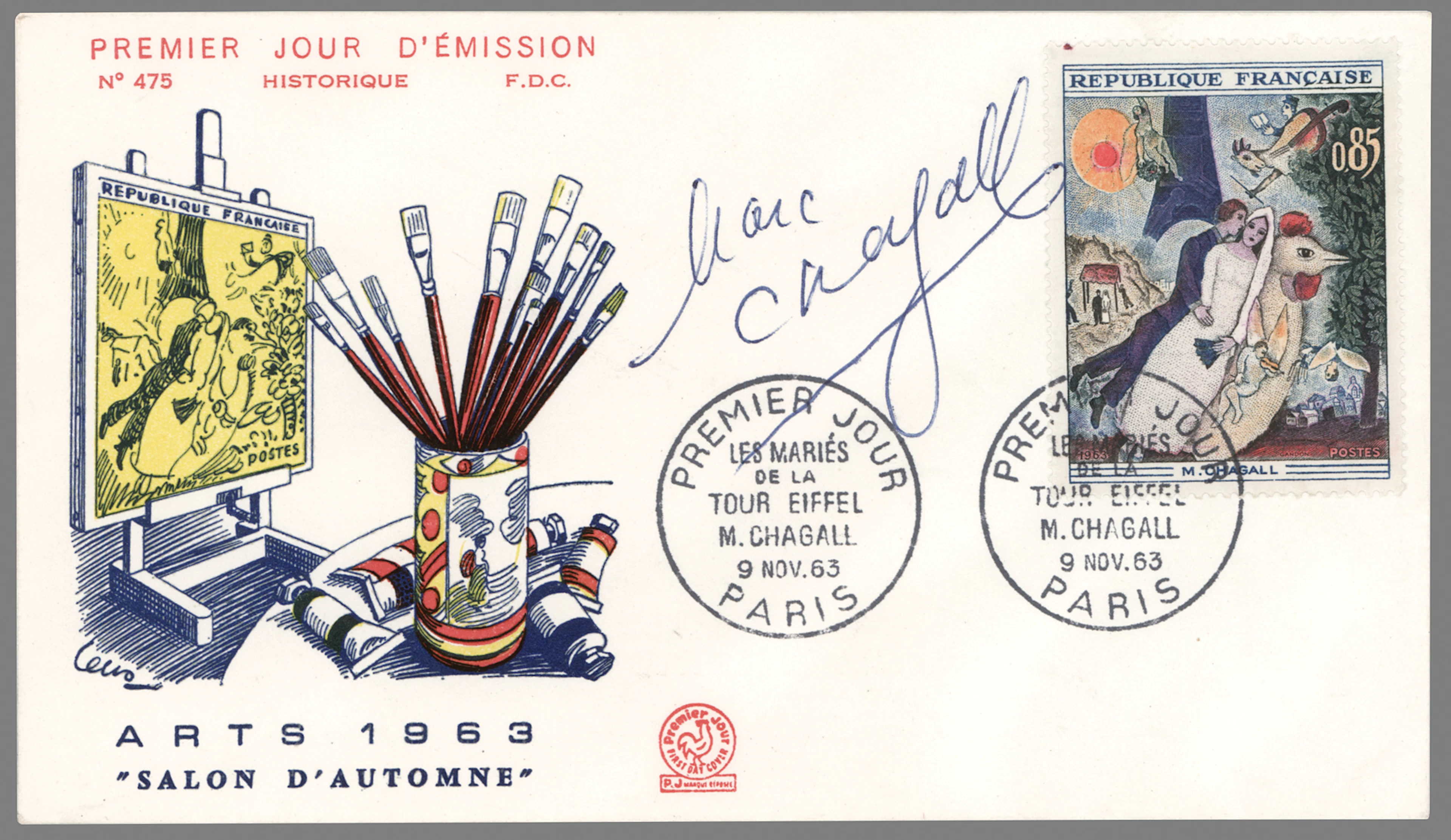 Marc Chagall Signed First Day Cover