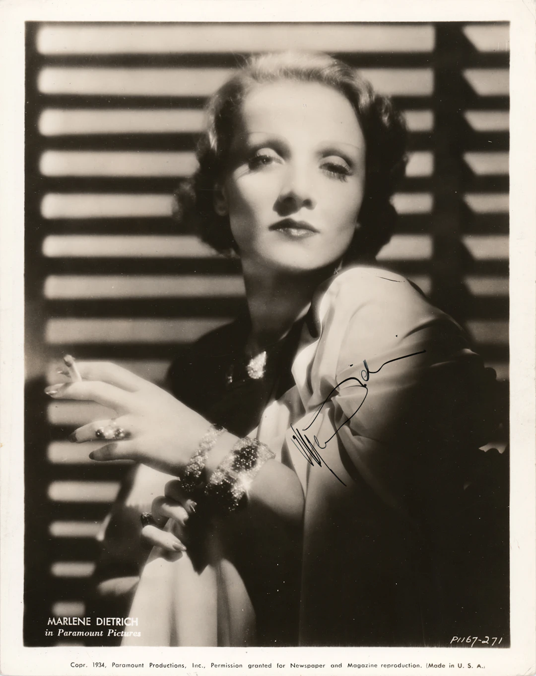 Marlene Dietrich Signed Photograph