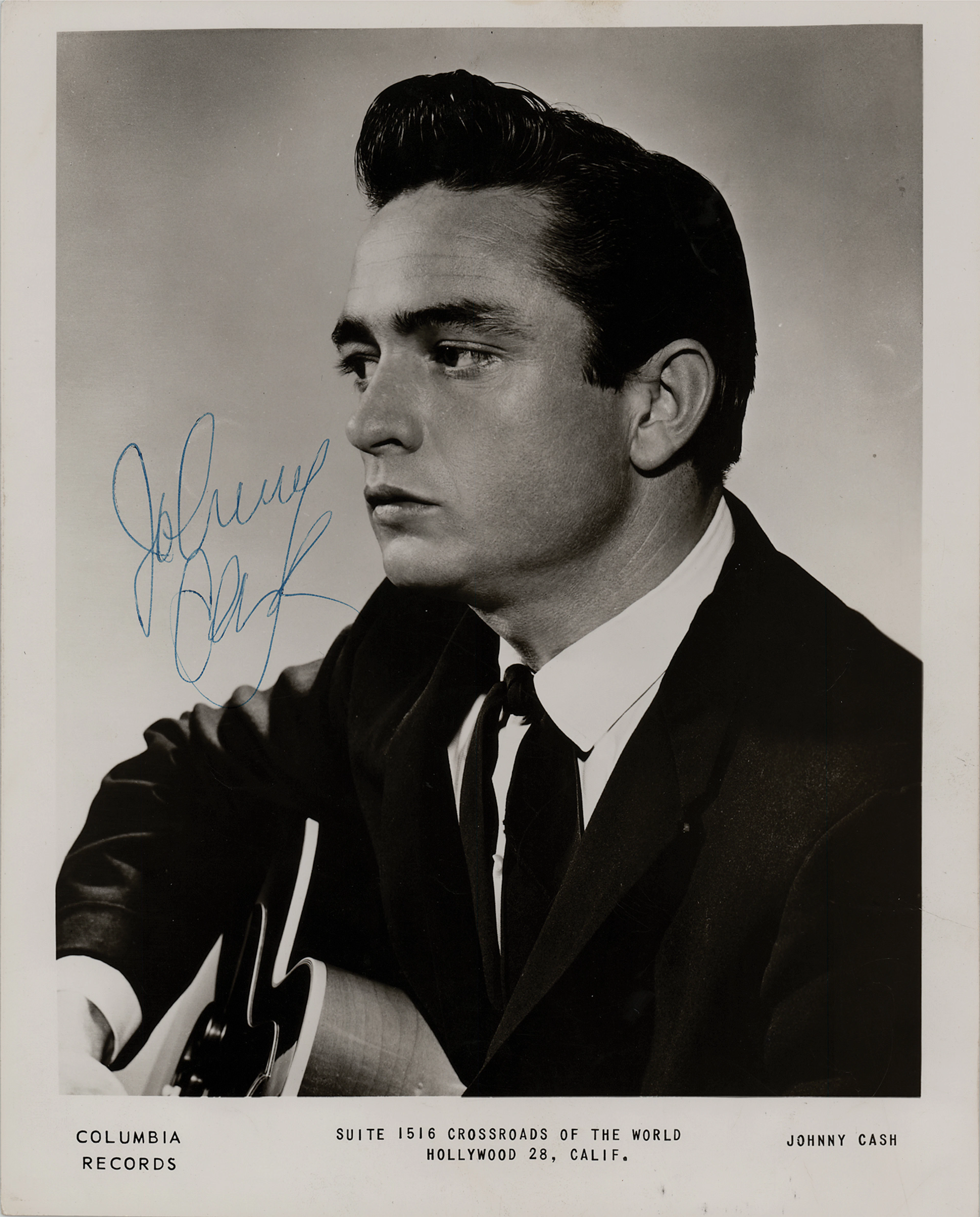 Johnny Cash Twice-Signed Photograph