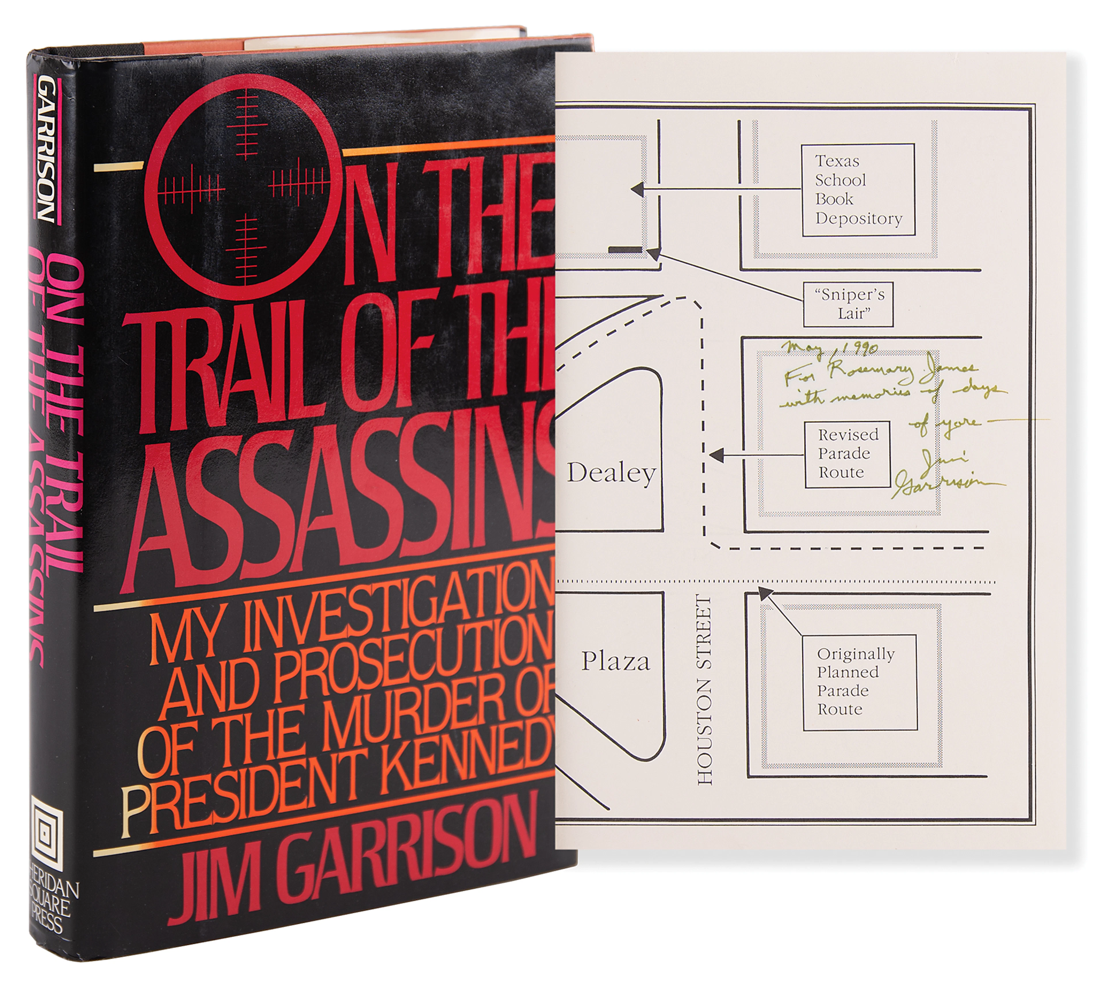 Kennedy Assassination: Jim Garrison Signed and Inscribed Book to Rosemary