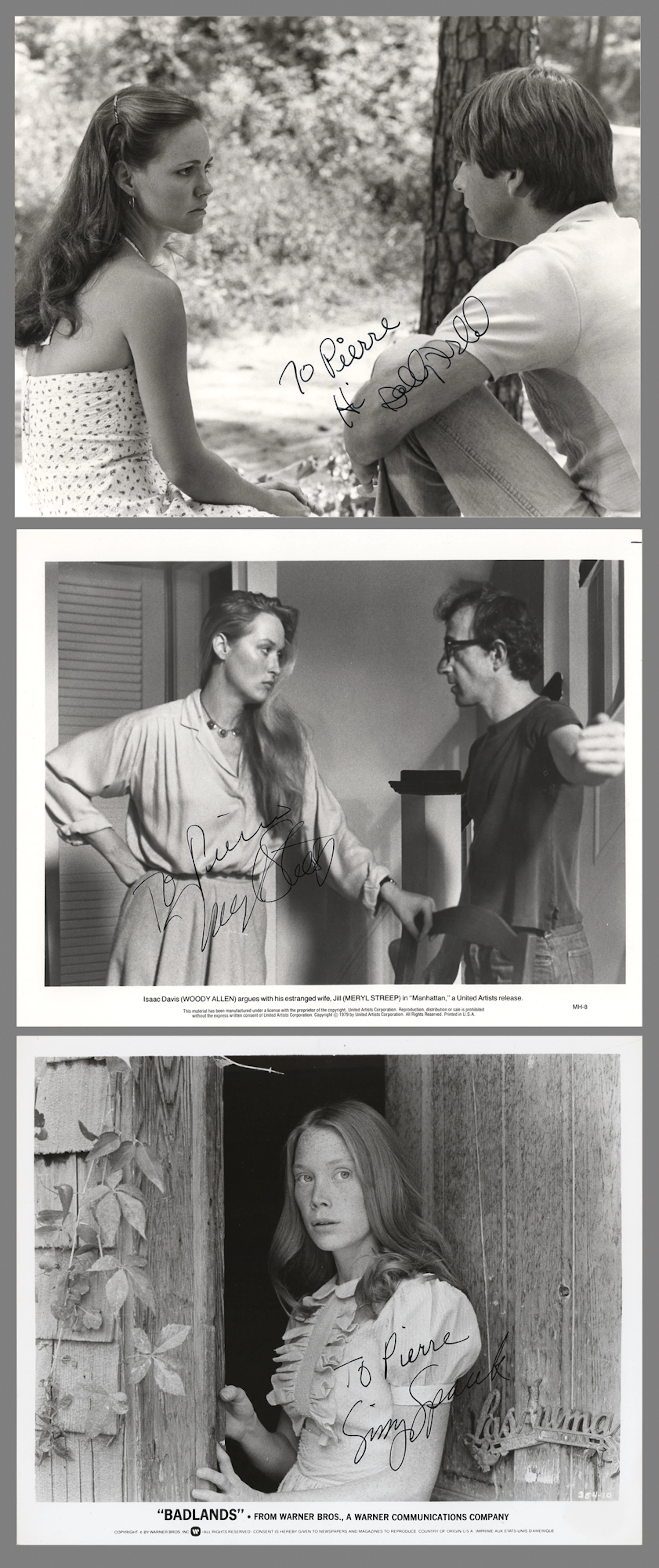 Academy Award-Winning Actresses (3) Signed Photographs with Streep