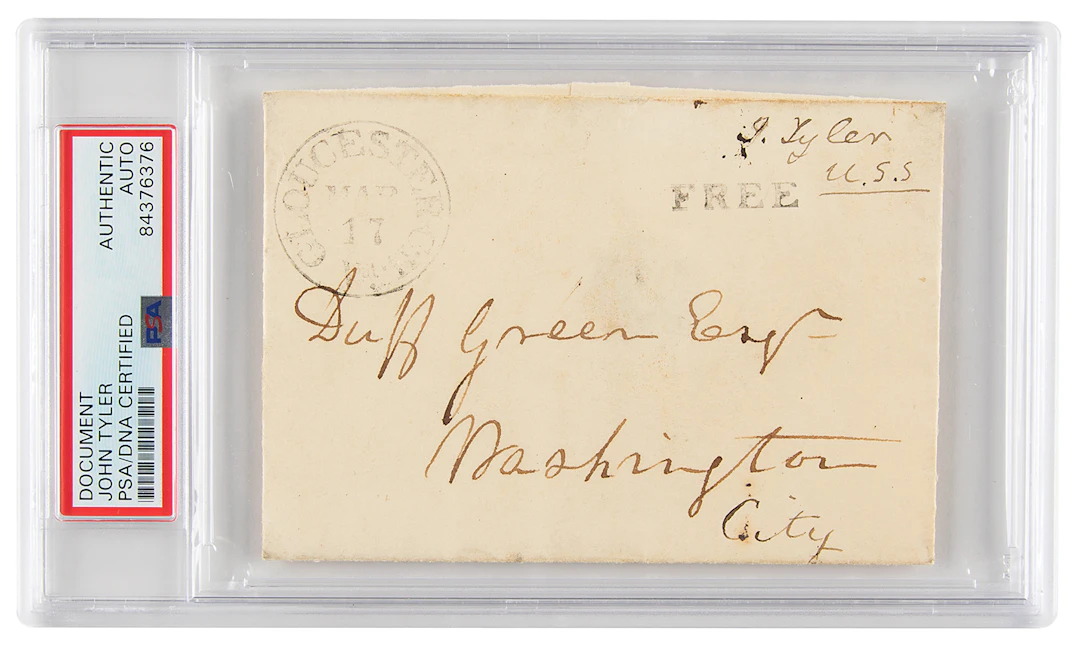 John Tyler Signed Free Frank as a Virginia Senator