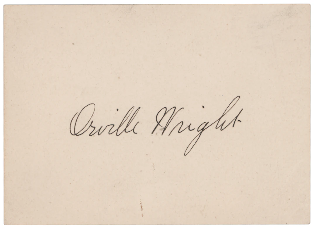 Orville Wright Signature