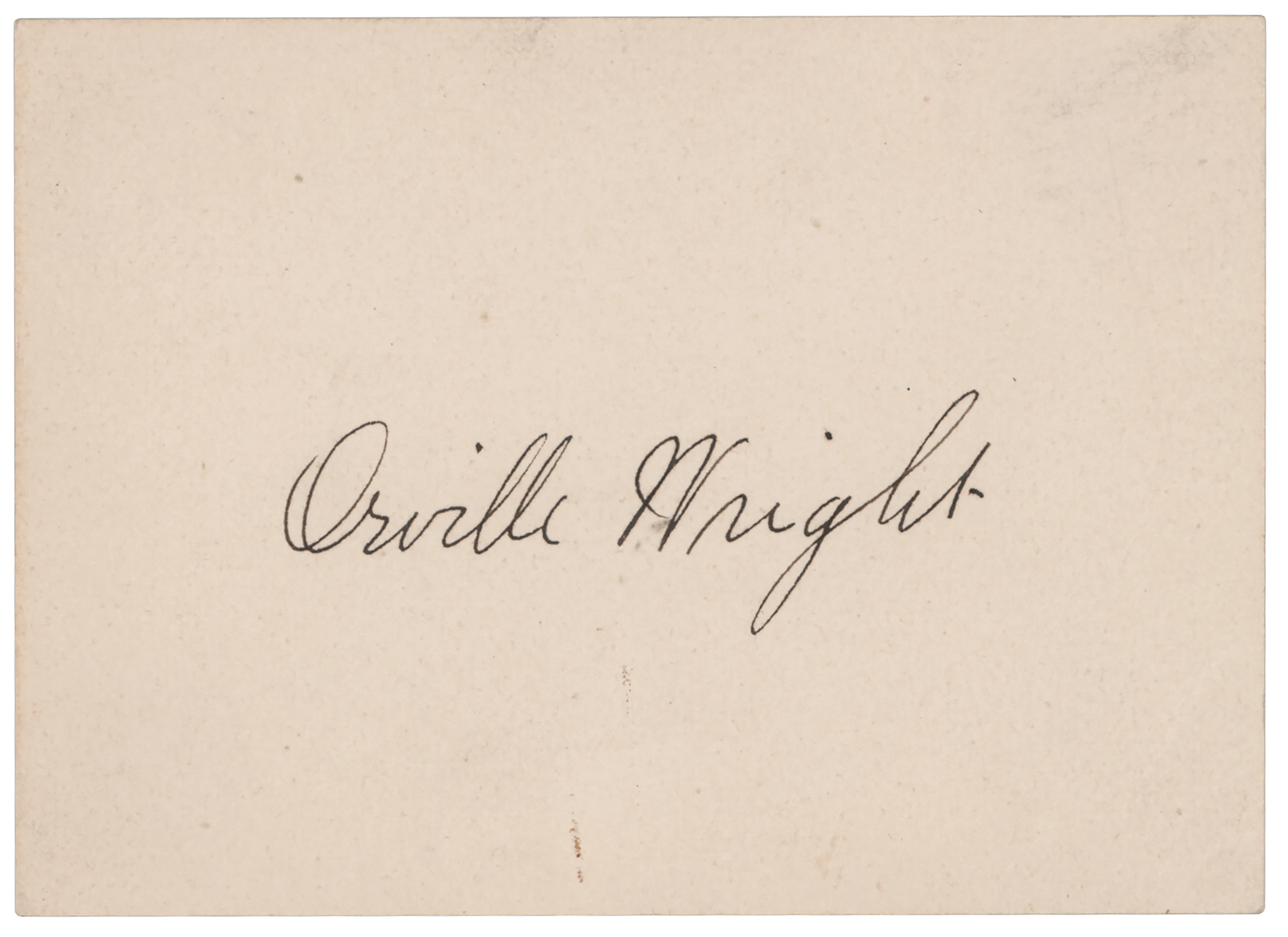 Orville Wright Signature