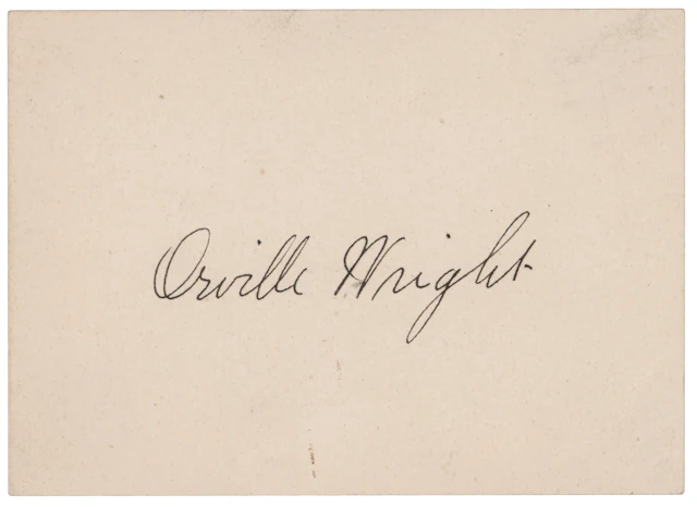 Orville Wright Signature