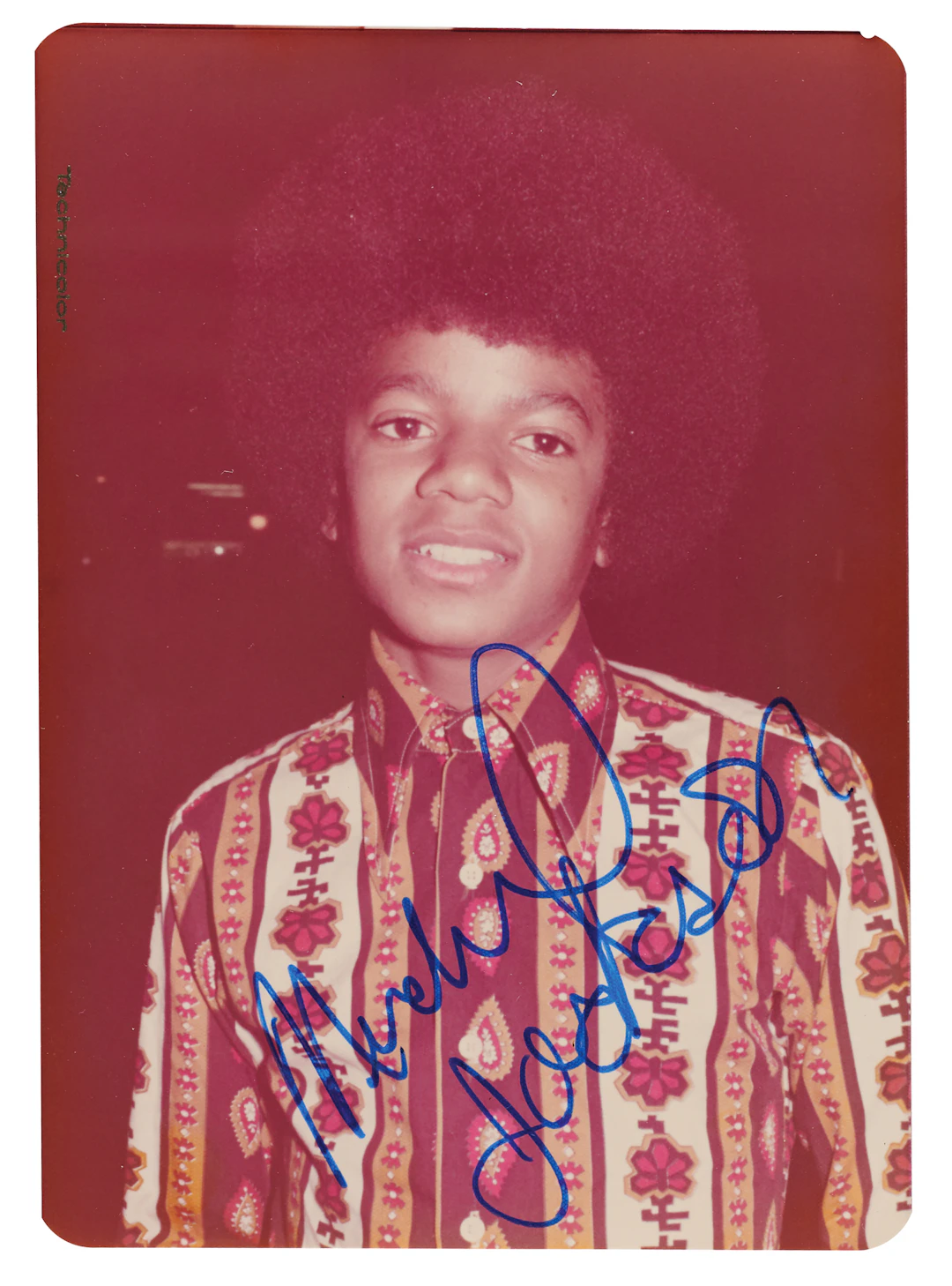 Michael Jackson Early Signed Candid Photograph