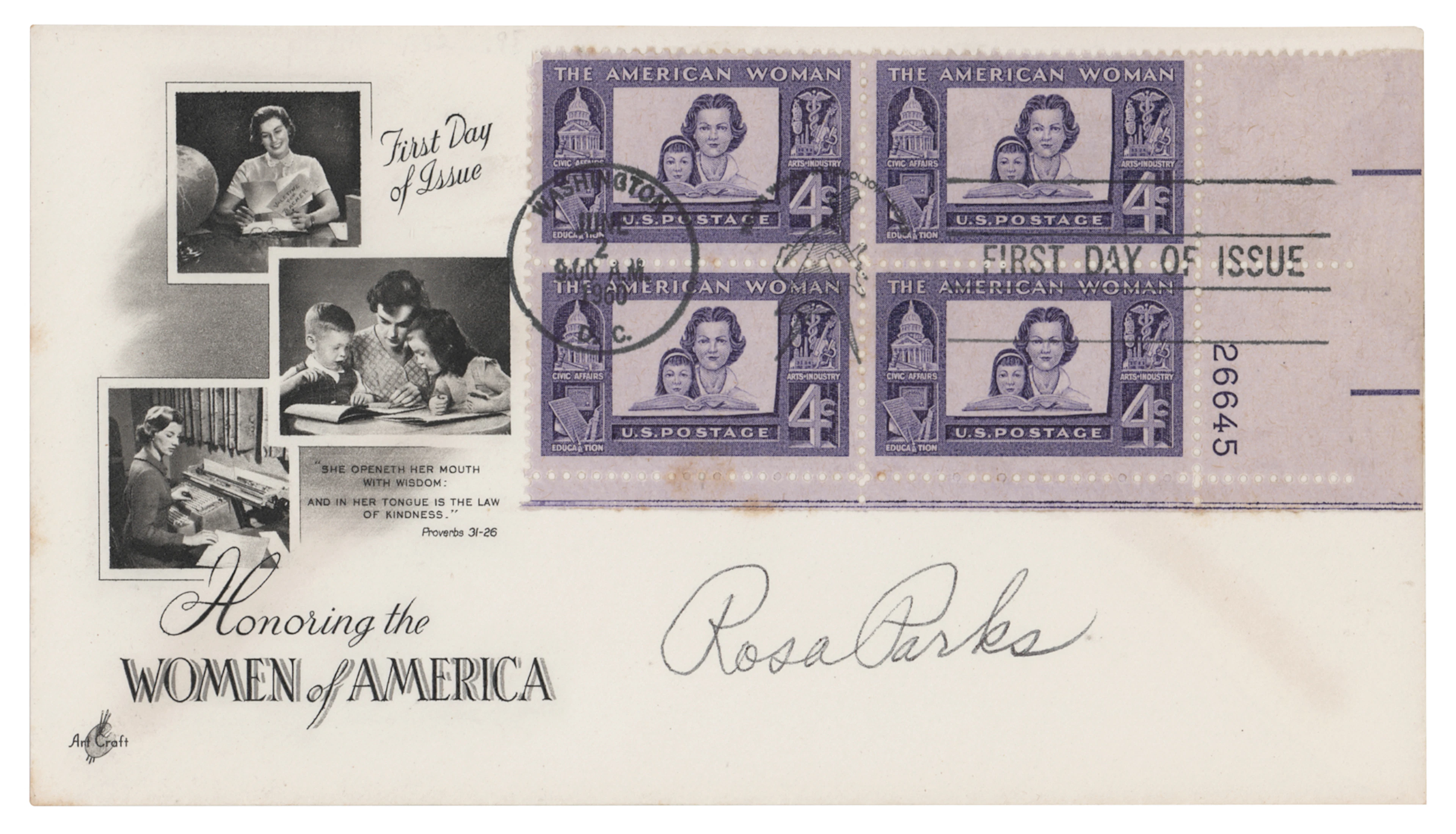Rosa Parks Signed First Day Cover