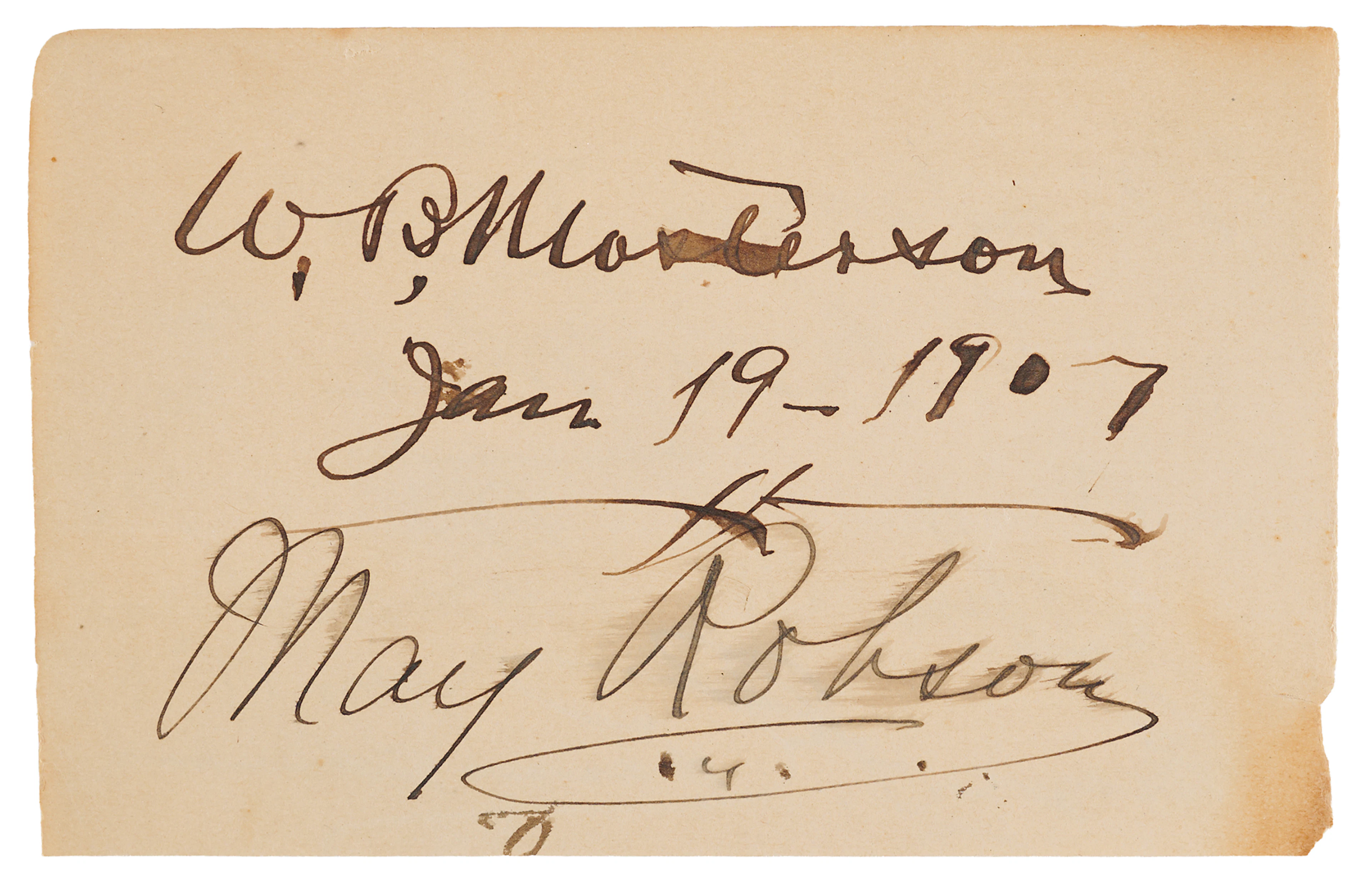 Bat Masterson Signature - Rare Autograph of the Dodge City Icon