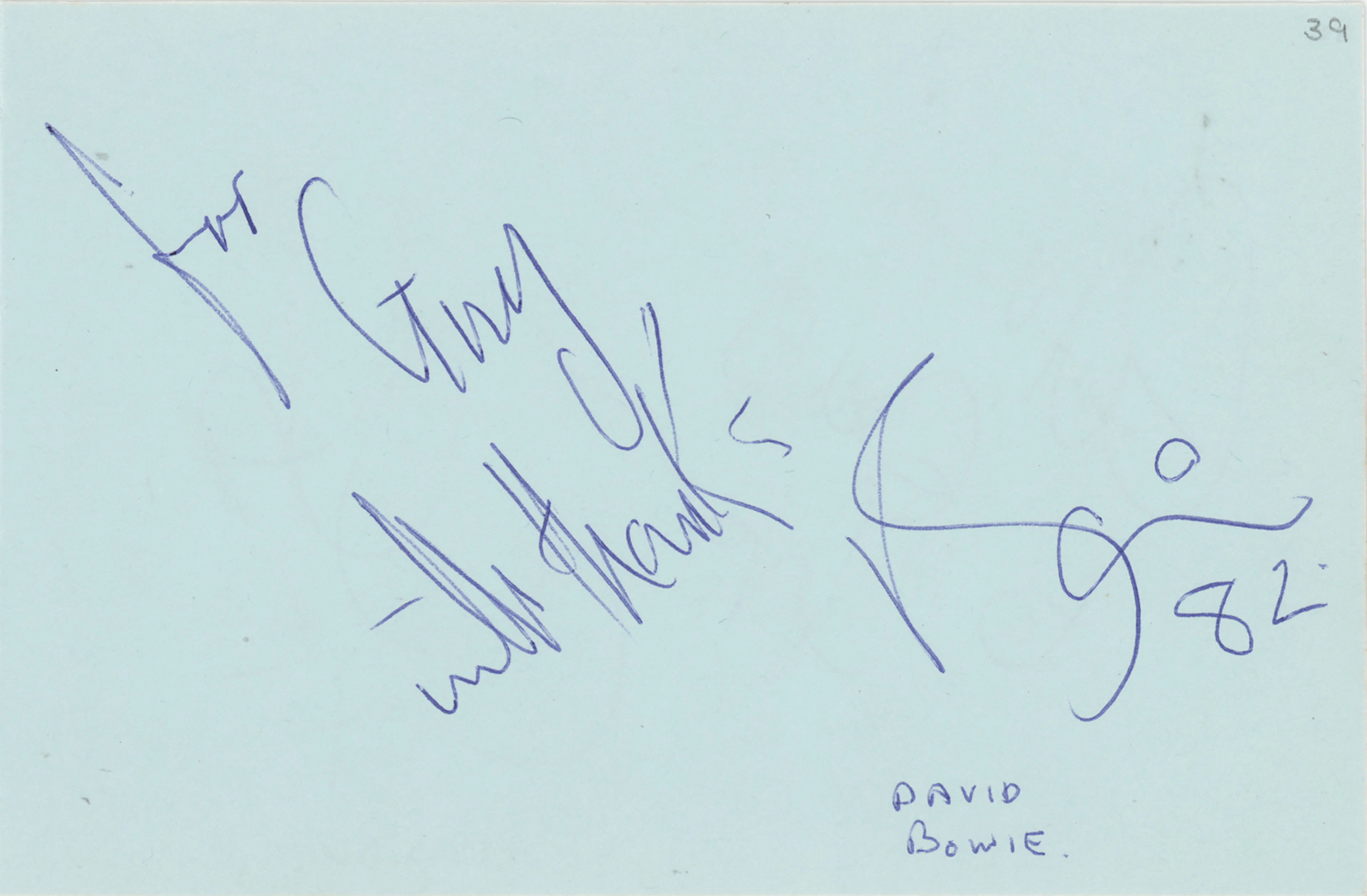 David Bowie Signature