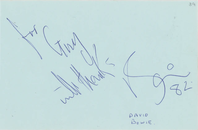 David Bowie Signature