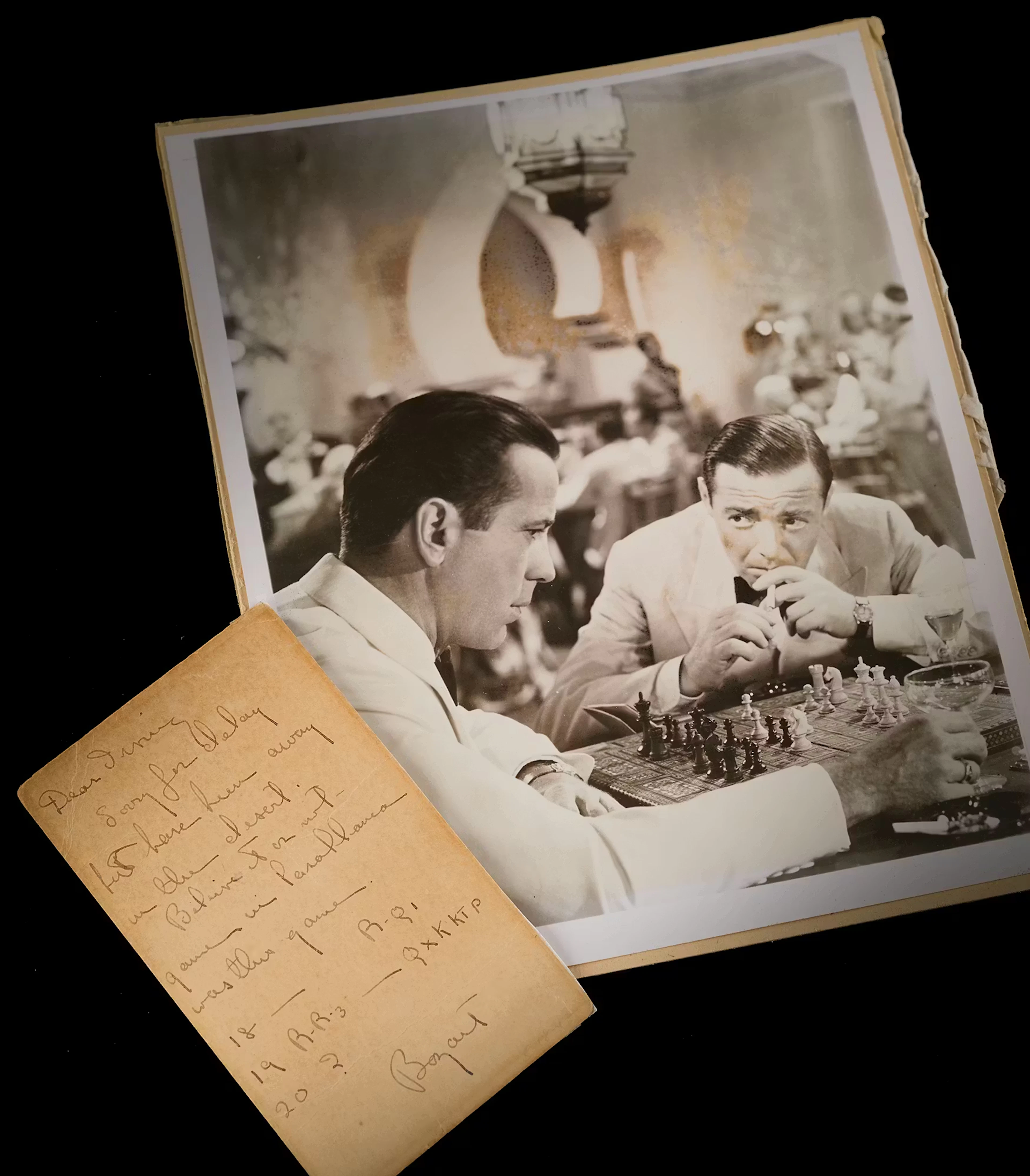 Humphrey Bogart Autograph Letter Signed, Sending Chess Moves to His