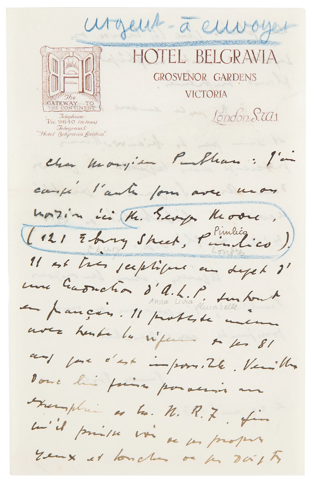 James Joyce Autograph Letter Signed on the "Impossible" French Translation