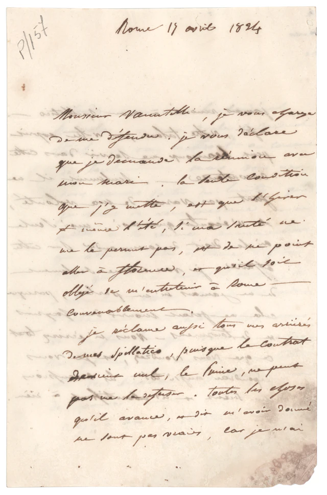 Pauline Bonaparte Autograph Letter Signed on Her Reconciliation with