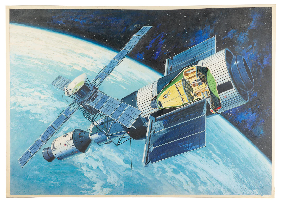 Skylab: Original Ed Valigursky Artwork for the 1970 Popular Mechanics