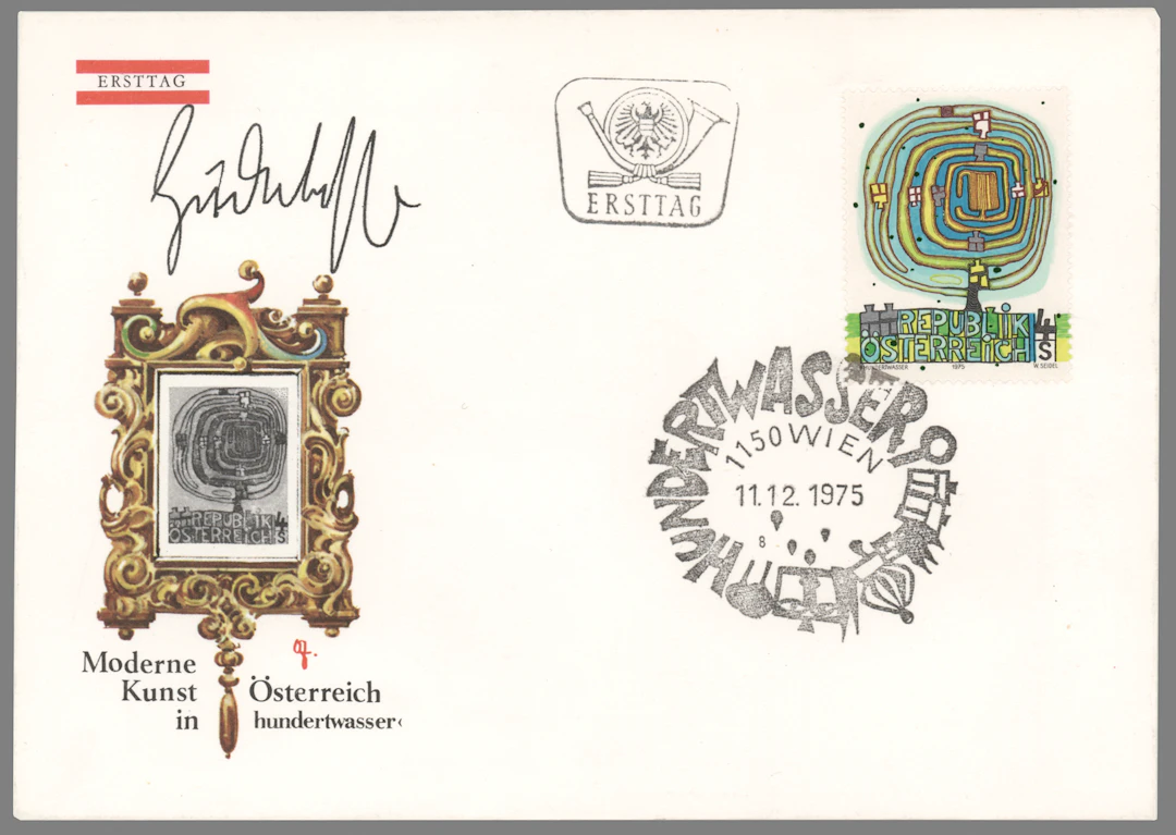 Friedensreich Hundertwasser Signed First Day Cover