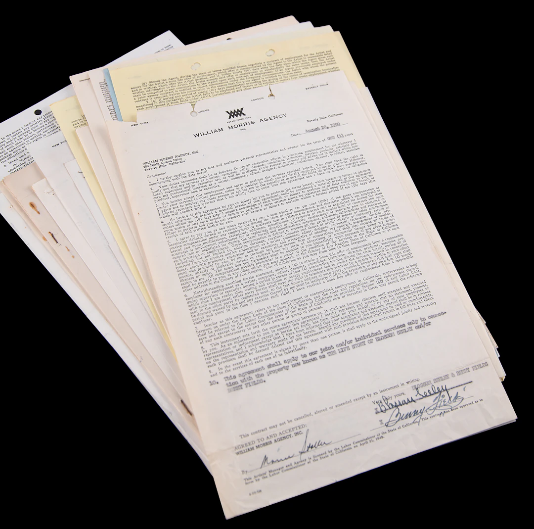 Entertainers and Musicians (19) Documents Signed, with Carmen Miranda