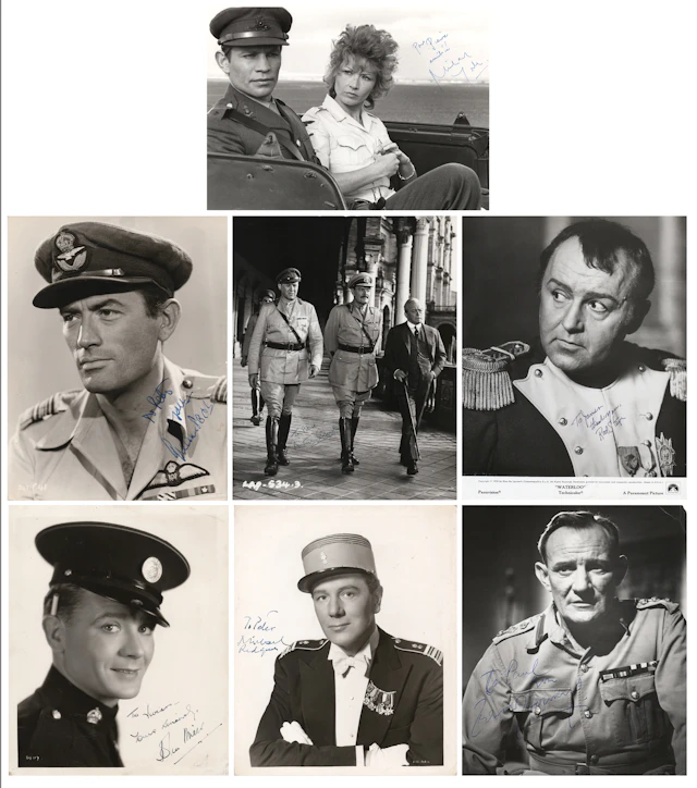 Actors (7) Signed Photographs with Peck, Howard, and Steiger