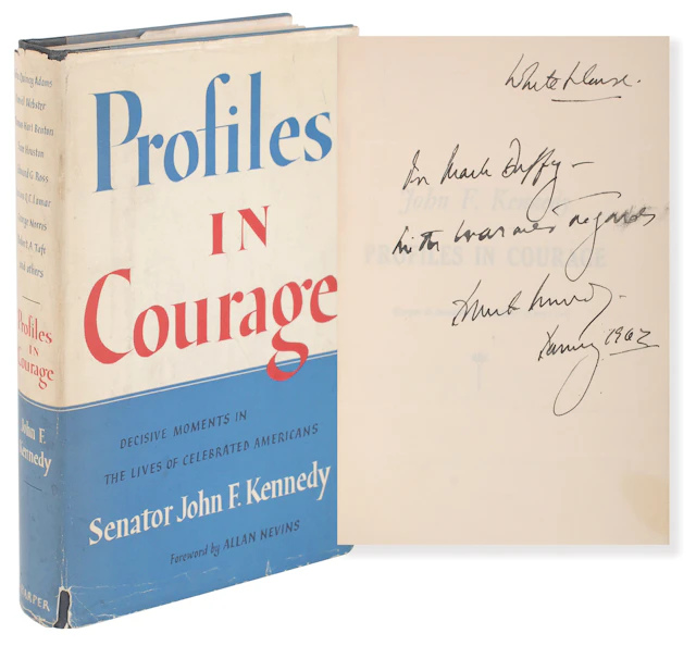 John F. Kennedy 1962 Profiles in Courage Signed Book - White House