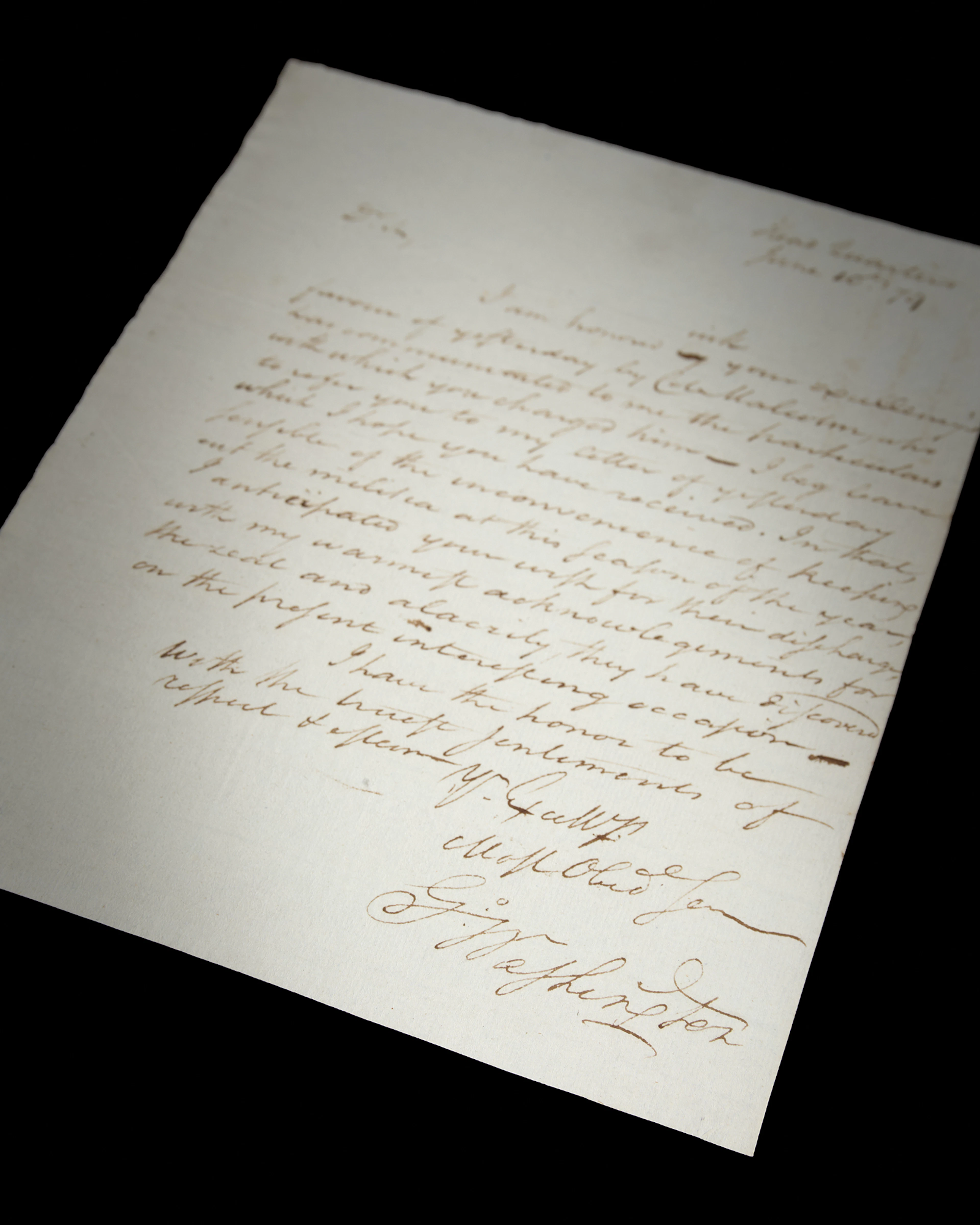 George Washington War-Dated Letter Signed to New York Governor George