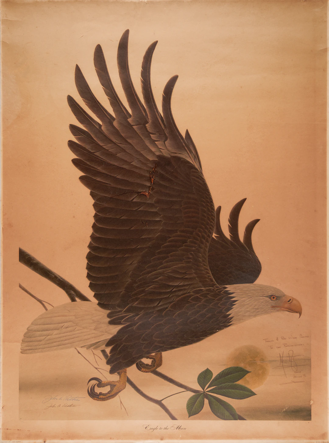Neil Armstrong Signed 'Eagle to the Moon' Lithograph (Ltd. Ed. #308/500)