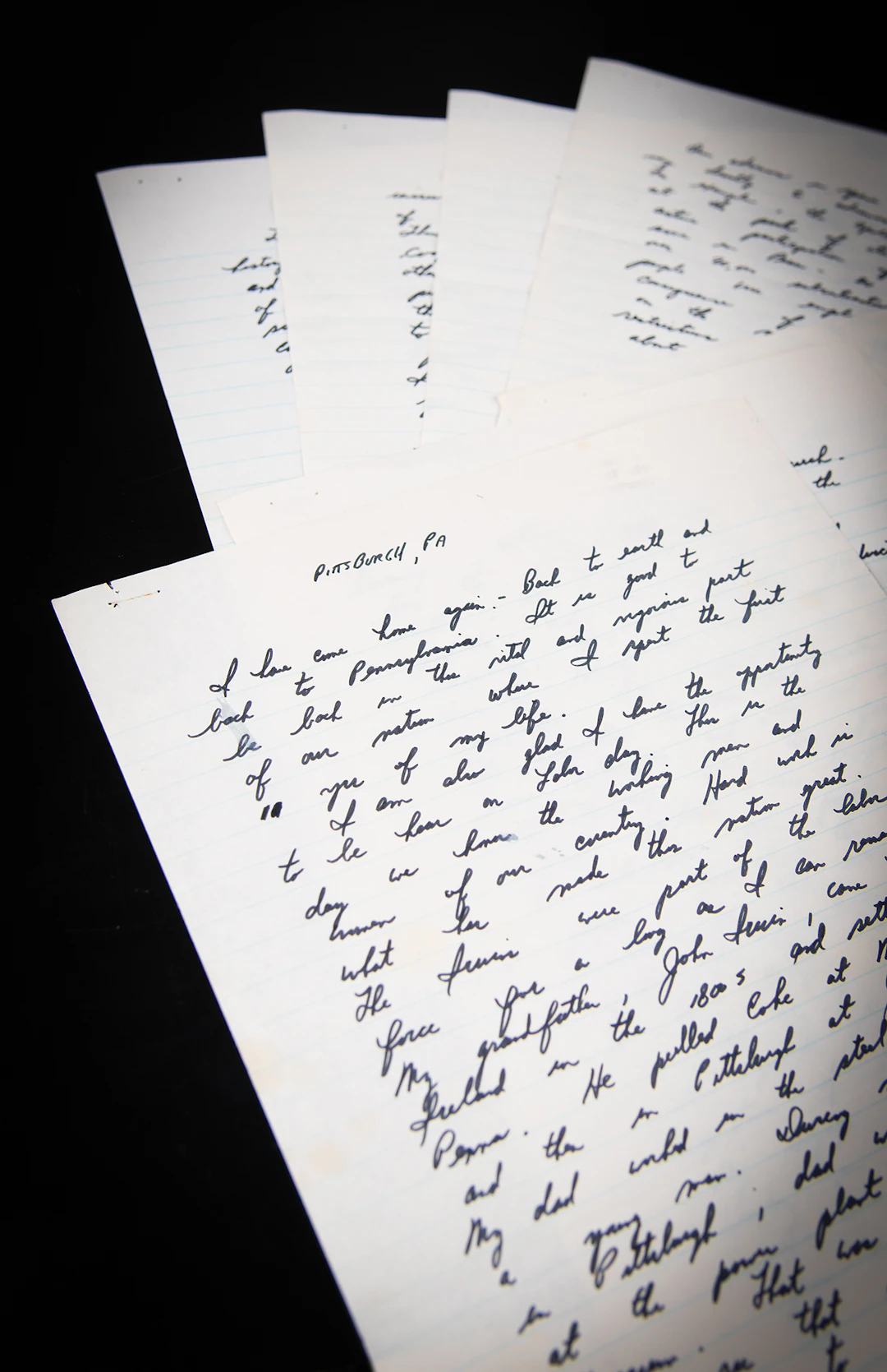 Jim Irwin Handwritten 'Labor Day' Speech from the Apollo 15 Post-Flight