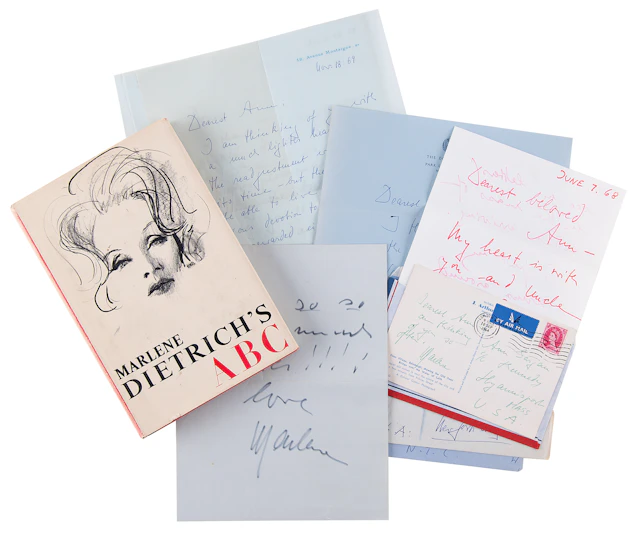 [Kennedy Family] Marlene Dietrich (8) Autograph Letters Signed to